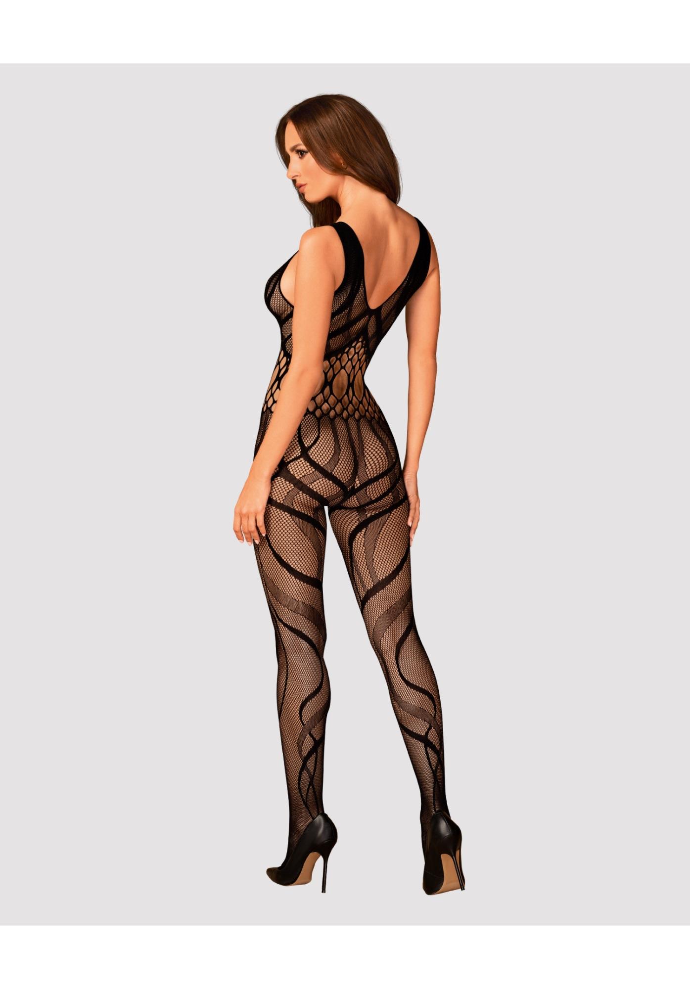 Bodystocking Obsessive G328 S/M/L z otwartym krokiem - obrazek 4