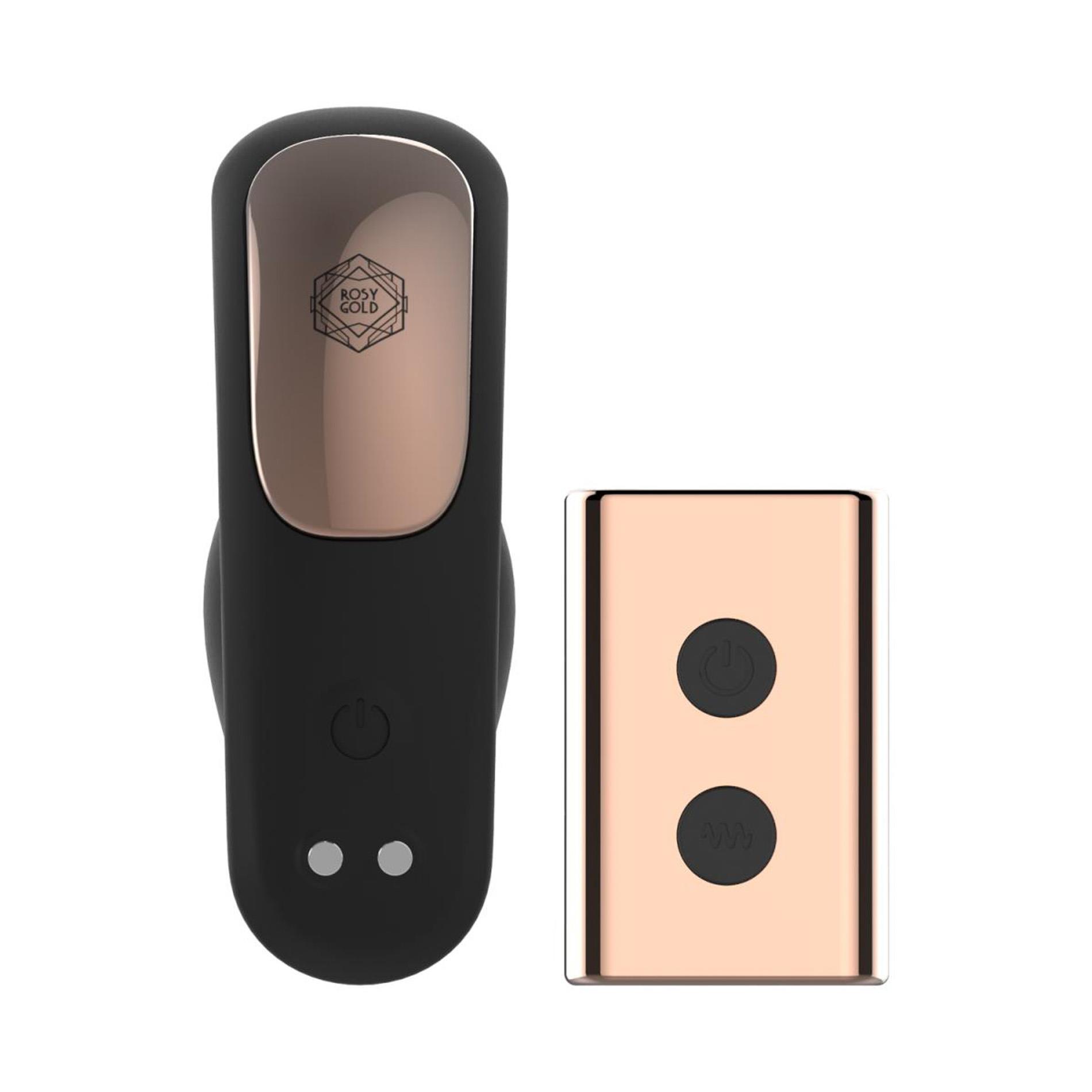 Wibrator do noszenia z etui ładującym Rosy Gold czarny