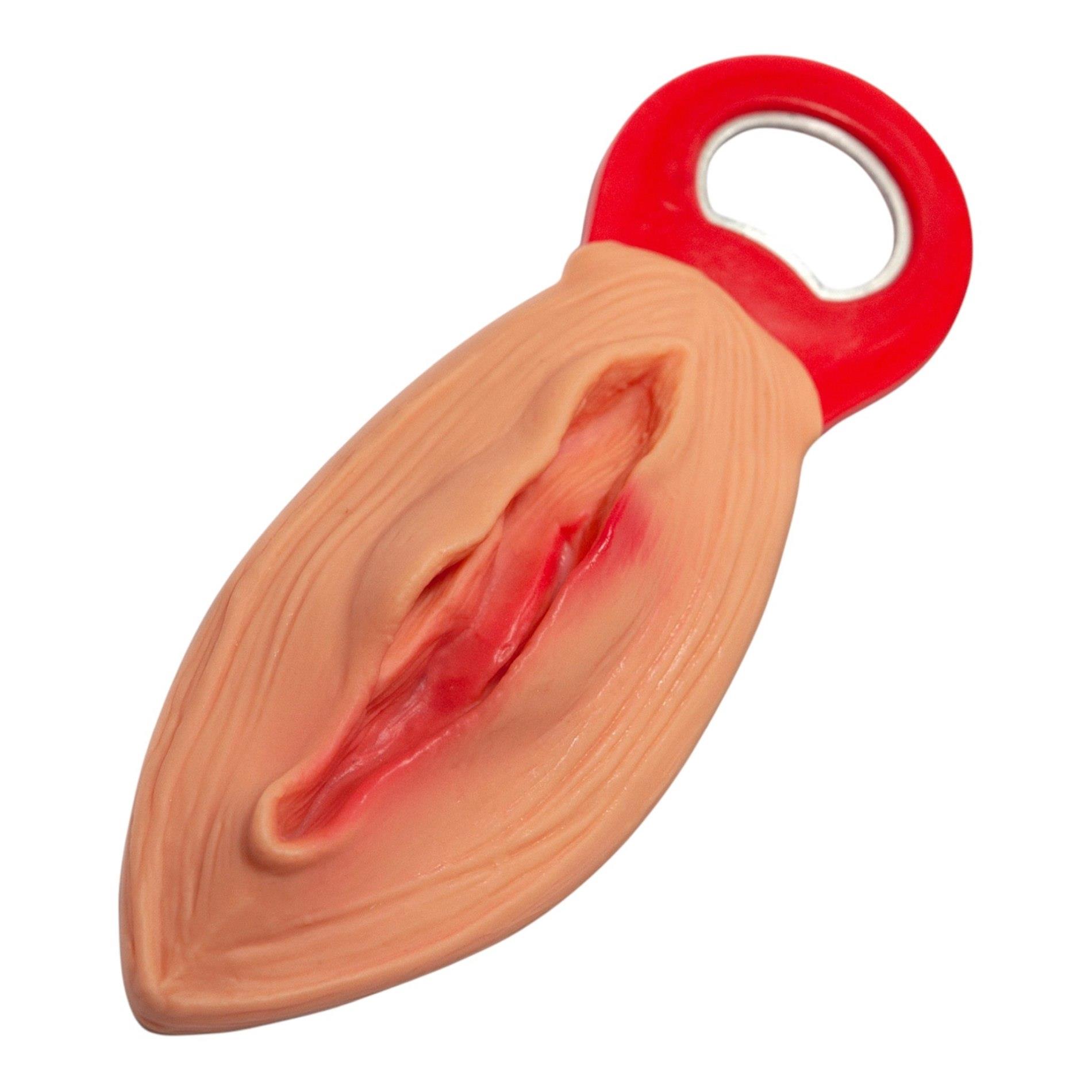 Otwieracz do butelek w kształcie cipki Kinky Pleasure złoty - obrazek 4