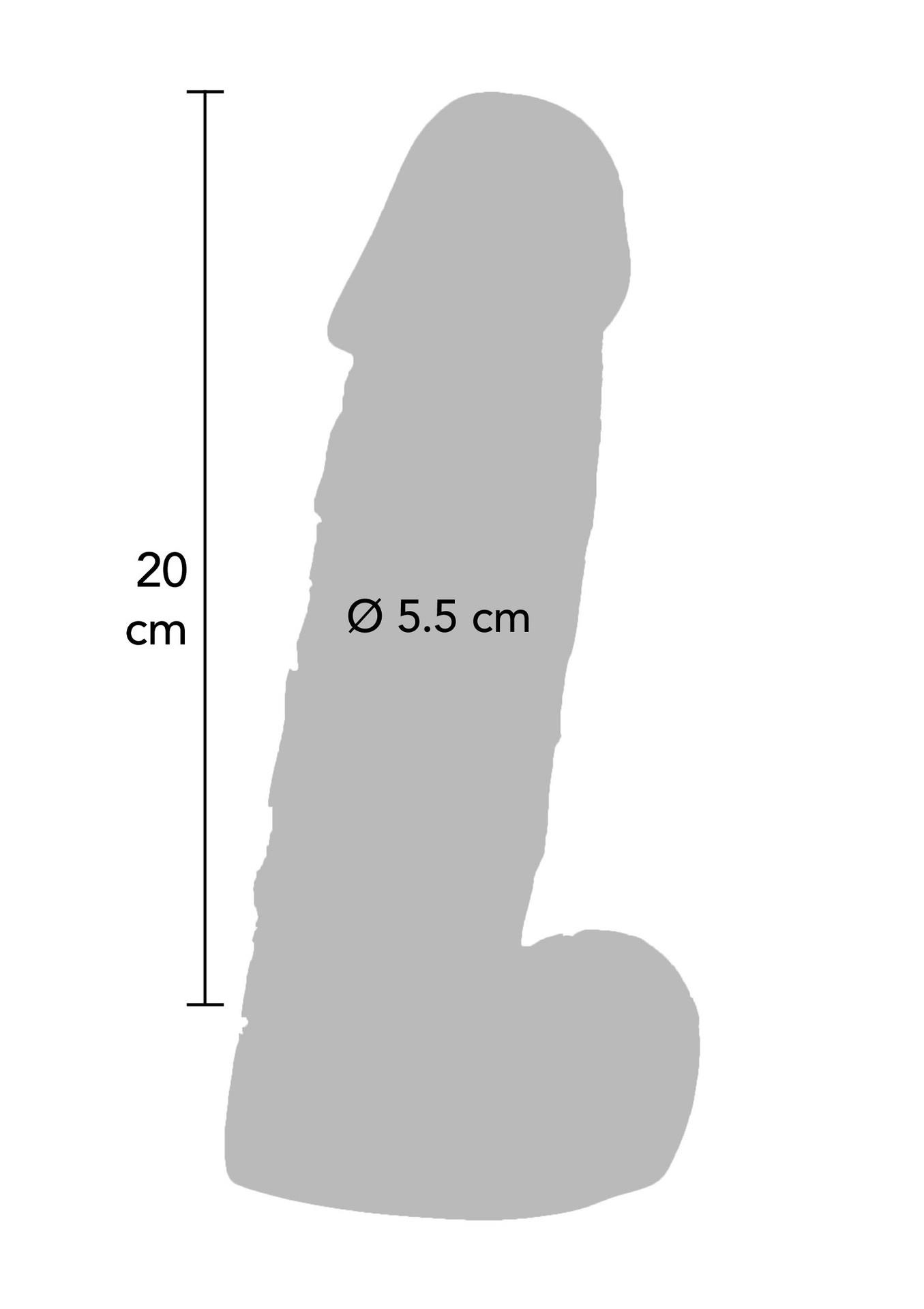 Dildo realistyczne ToyJoy Prince Of Namibia PVC czarny 20 cm - obrazek 2