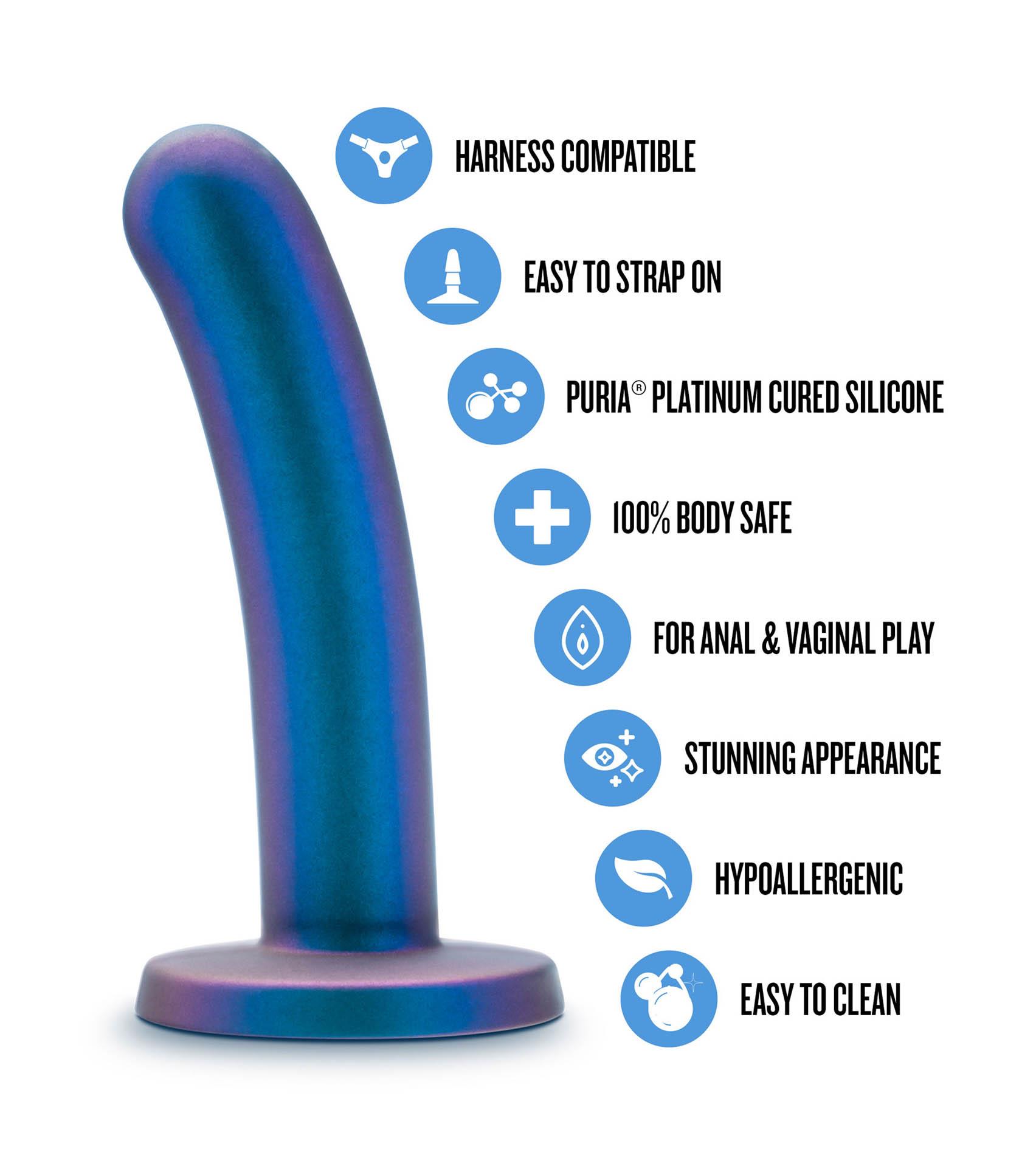 Dildo realistyczne Temptasia Surrender niebieskie 14 cm - obrazek 2
