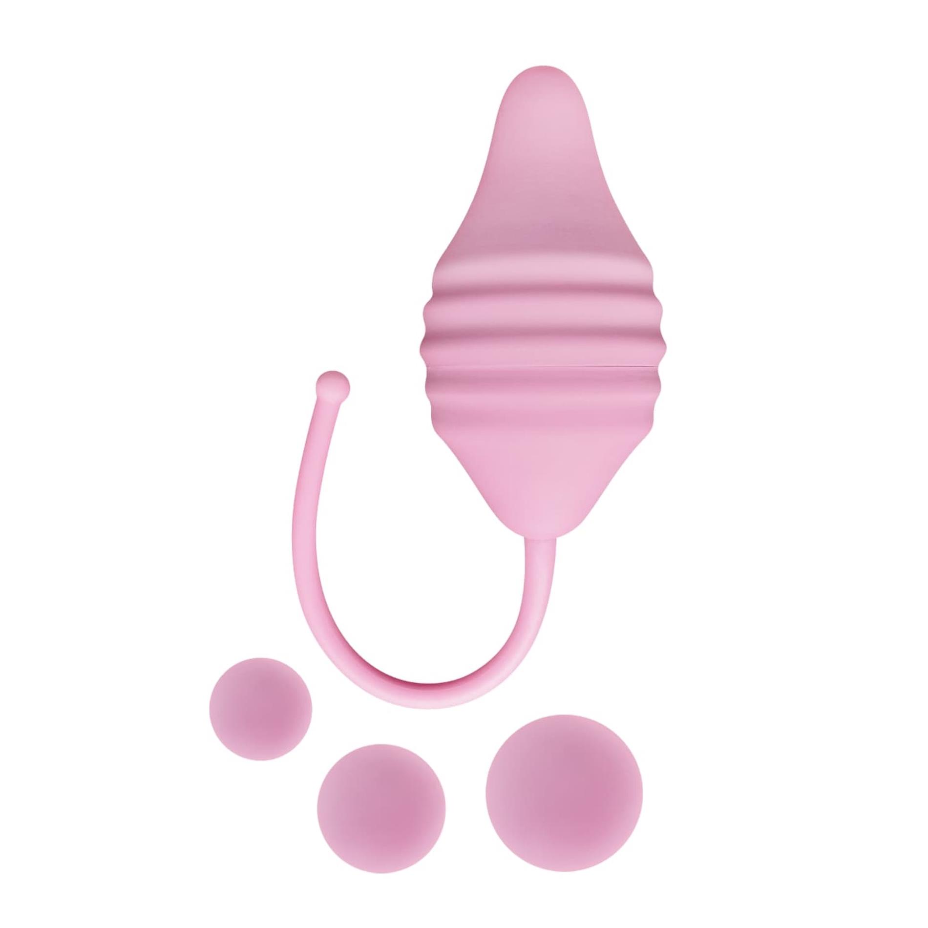 Kulki silikonowe Pelvix Femintimate różowe 6 cm - obrazek 2