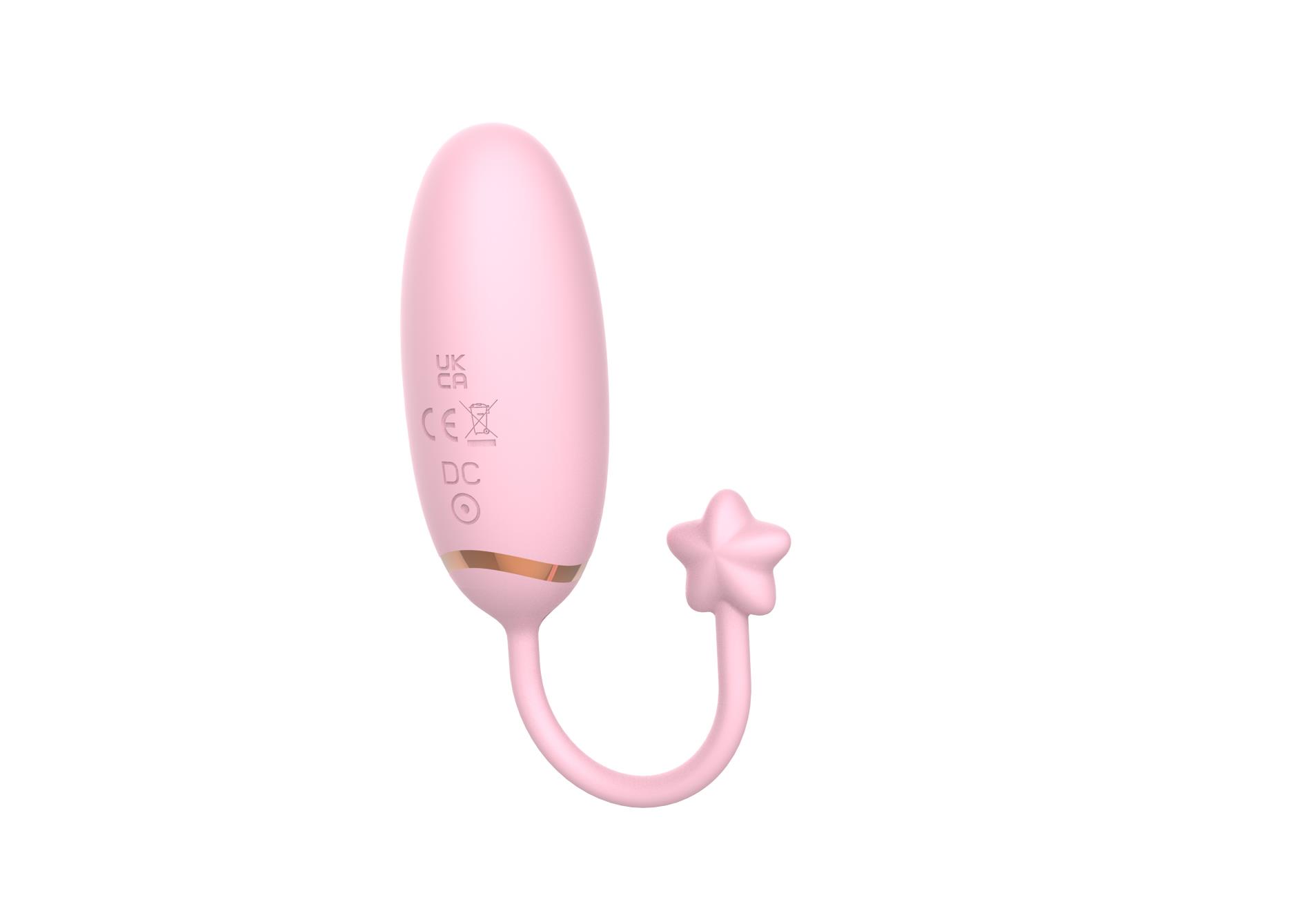 Jajko wibrujące z aplikacją B Series Cute silikonowe 8 cm - obrazek 3