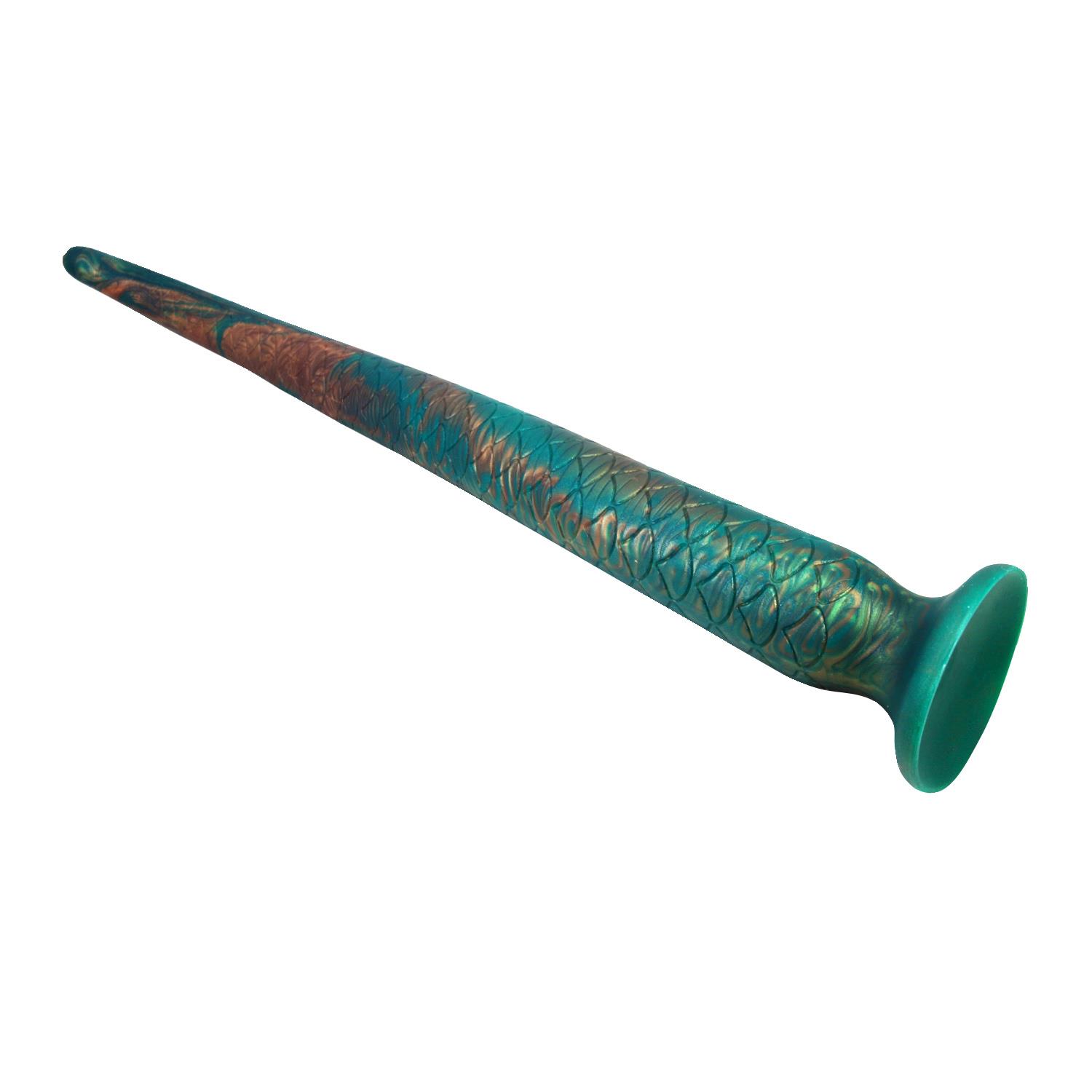 Dildo silikonowe Power Monsters Verdant Titan szmaragdowe 47 cm - obrazek 4