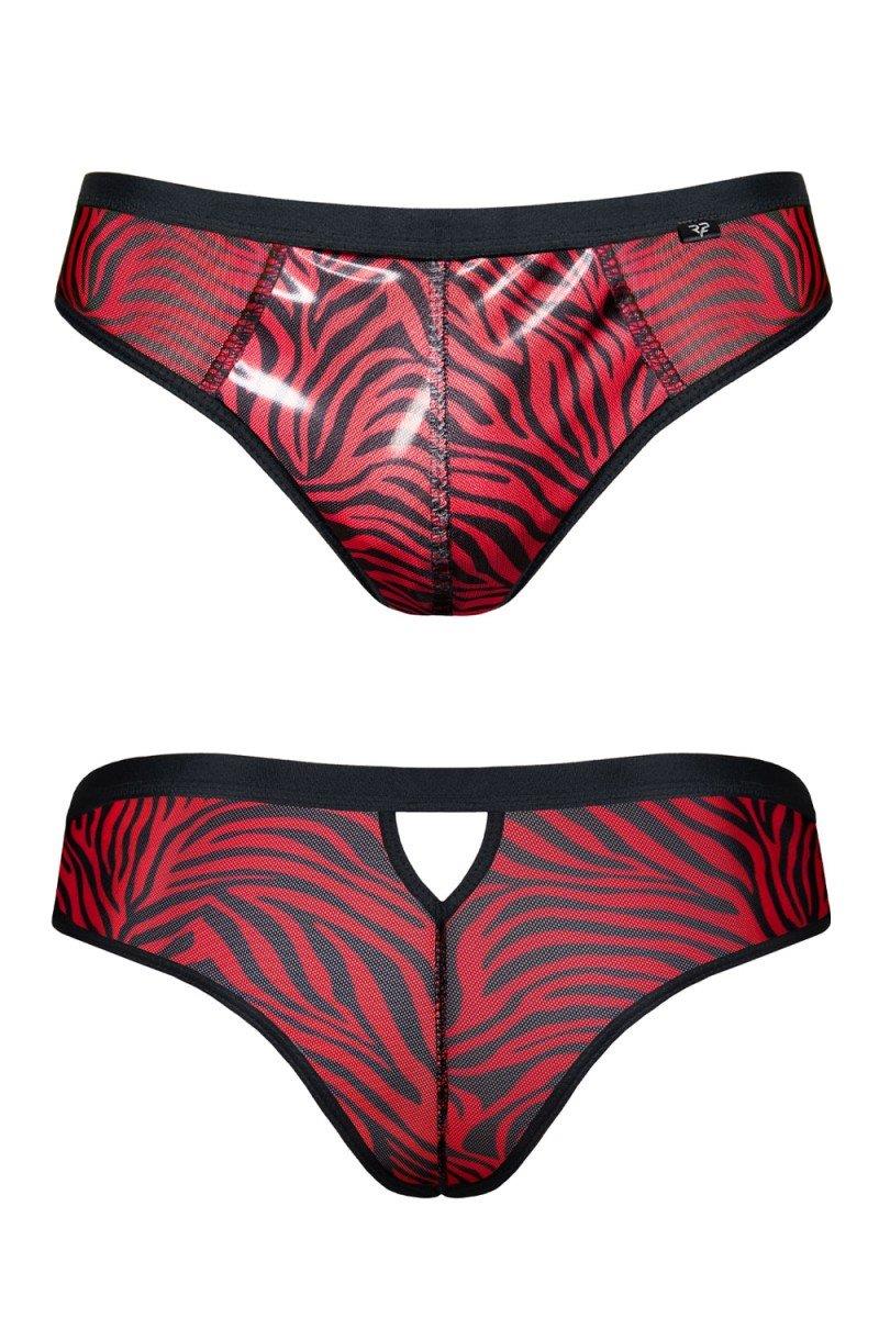 Majtki brazyliany tiulowe Regnes Fetish Planet zebra L - obrazek 2
