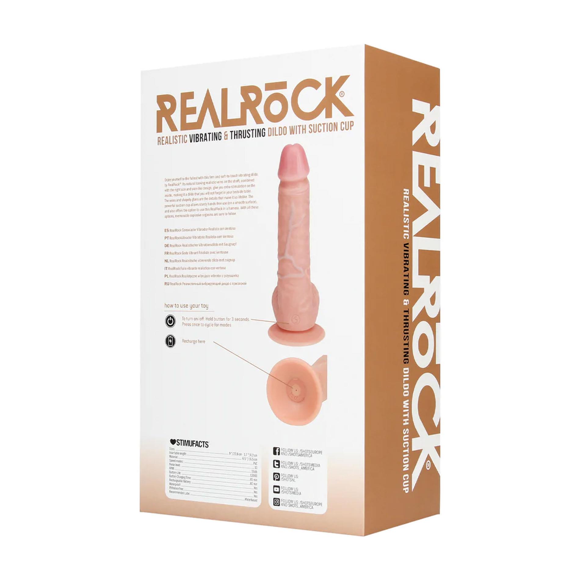 Wibrator realistyczny RealRock posuwisty 20,5 cm cielisty - obrazek 6