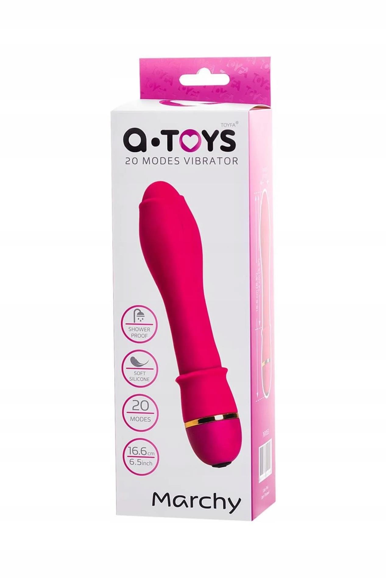 Wibrator silikonowy Marchy A Toys różowy 17 cm 20 trybów - obrazek 5