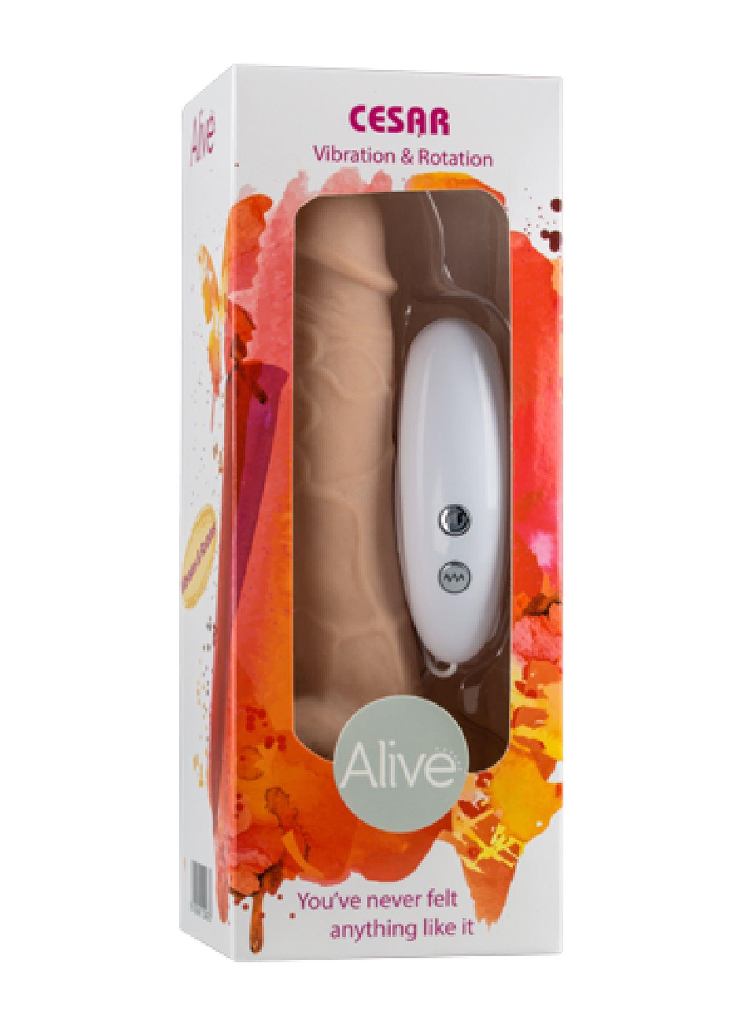 Wibrator realistyczny Alive Cesar Cyber Skóra 18 cm - obrazek 4