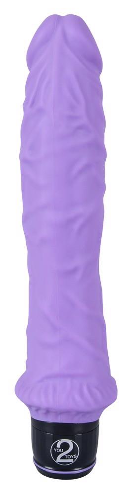 Wibrator silikonowy You2Toys fioletowy 25 cm - obrazek 4