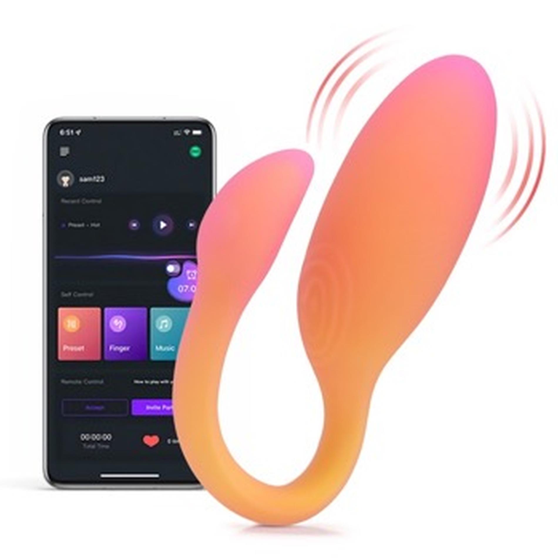 Wibrator Magic Motion Flamingo Max pomarańczowy z aplikacją - obrazek 3