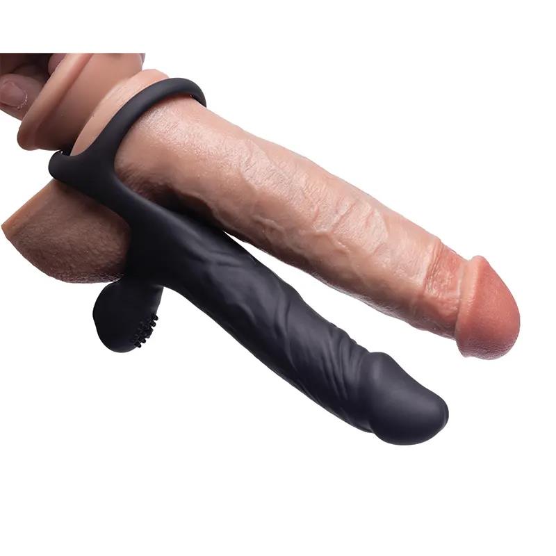 Dildo wibrujące do podwójnej penetracji Fantasy Hephaestus USB 19,5 cm - obrazek 4