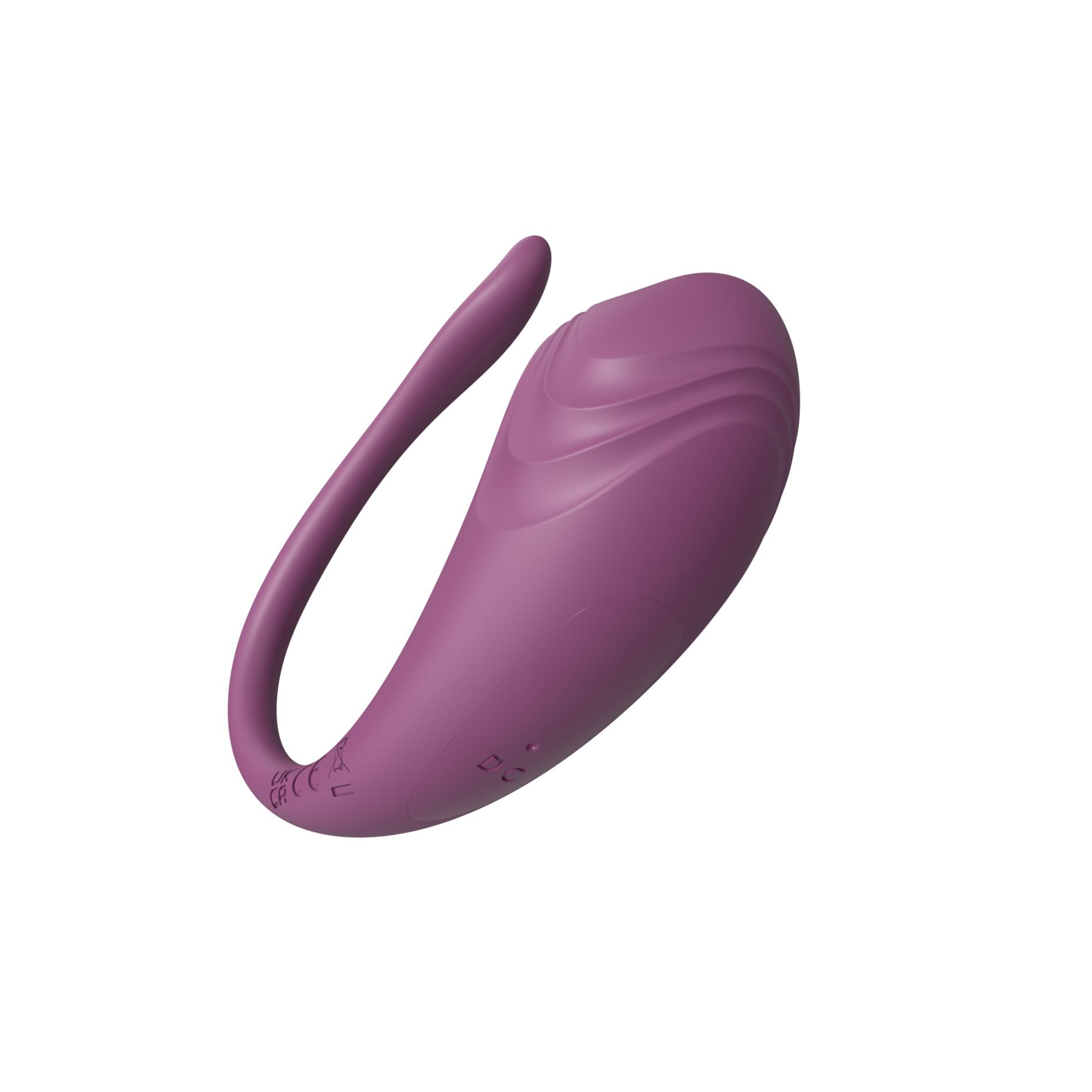 Jajeczko silikonowe wibrujące z aplikacją App Love Egg fioletowe 9,6 cm - obrazek 8