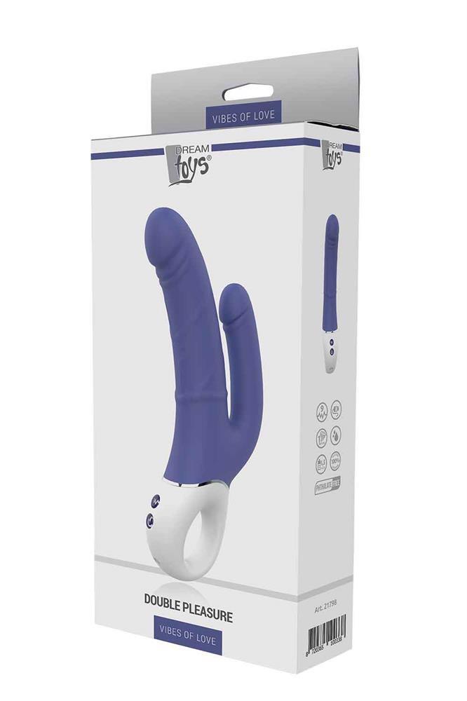 Podwójny wibrator silikonowy Vibes of Love Double Pleasure USB 23.5 cm - obrazek 3