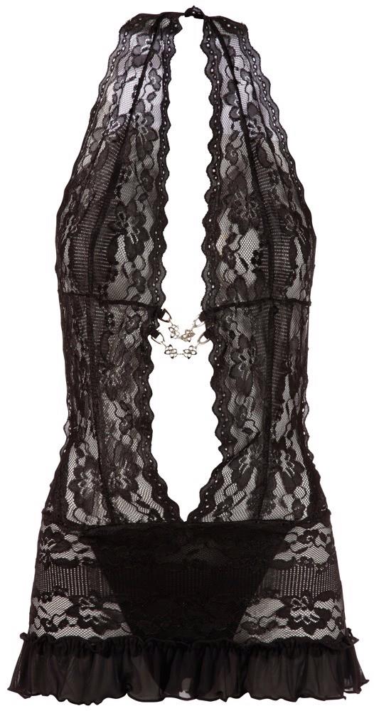 Sukienka koronkowa Cottelli LINGERIE czarna S - obrazek 6