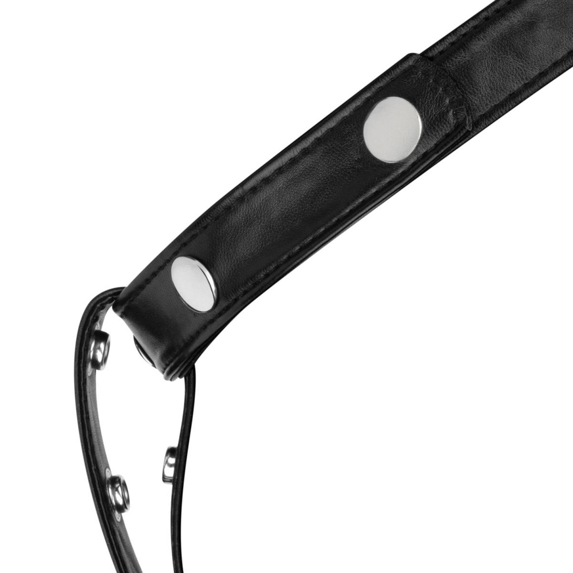 Uprząż strap on na głowę Bedroom Fantasies czarna - obrazek 2