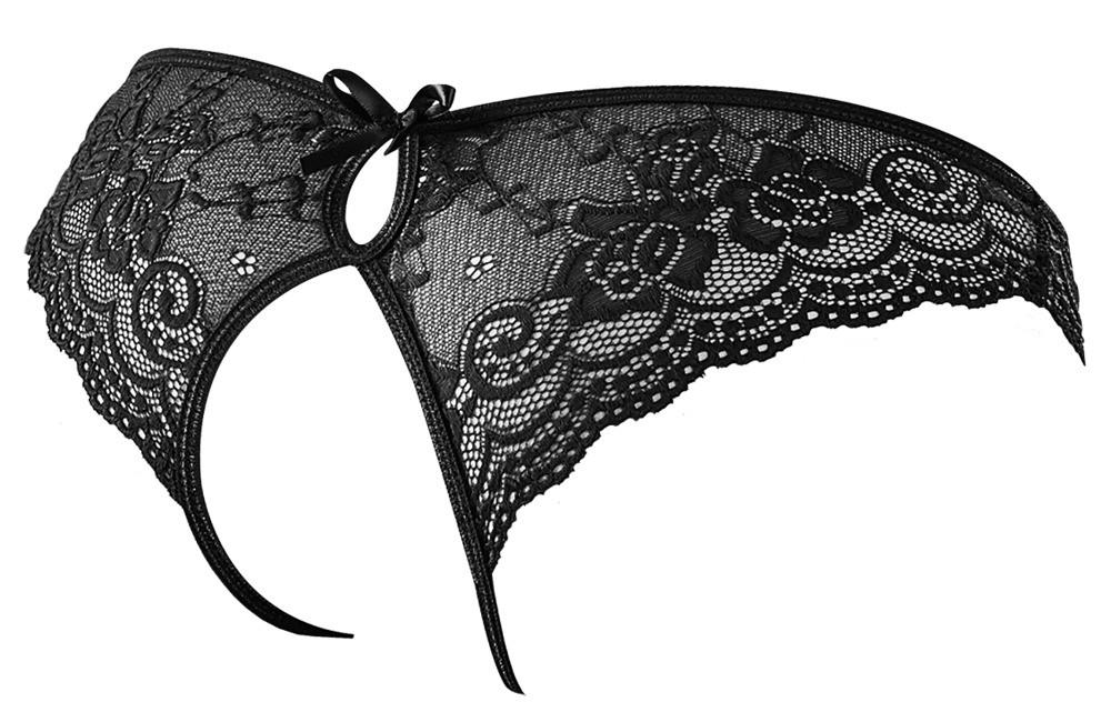 Crotchless Lace Briefs L - obrazek 6