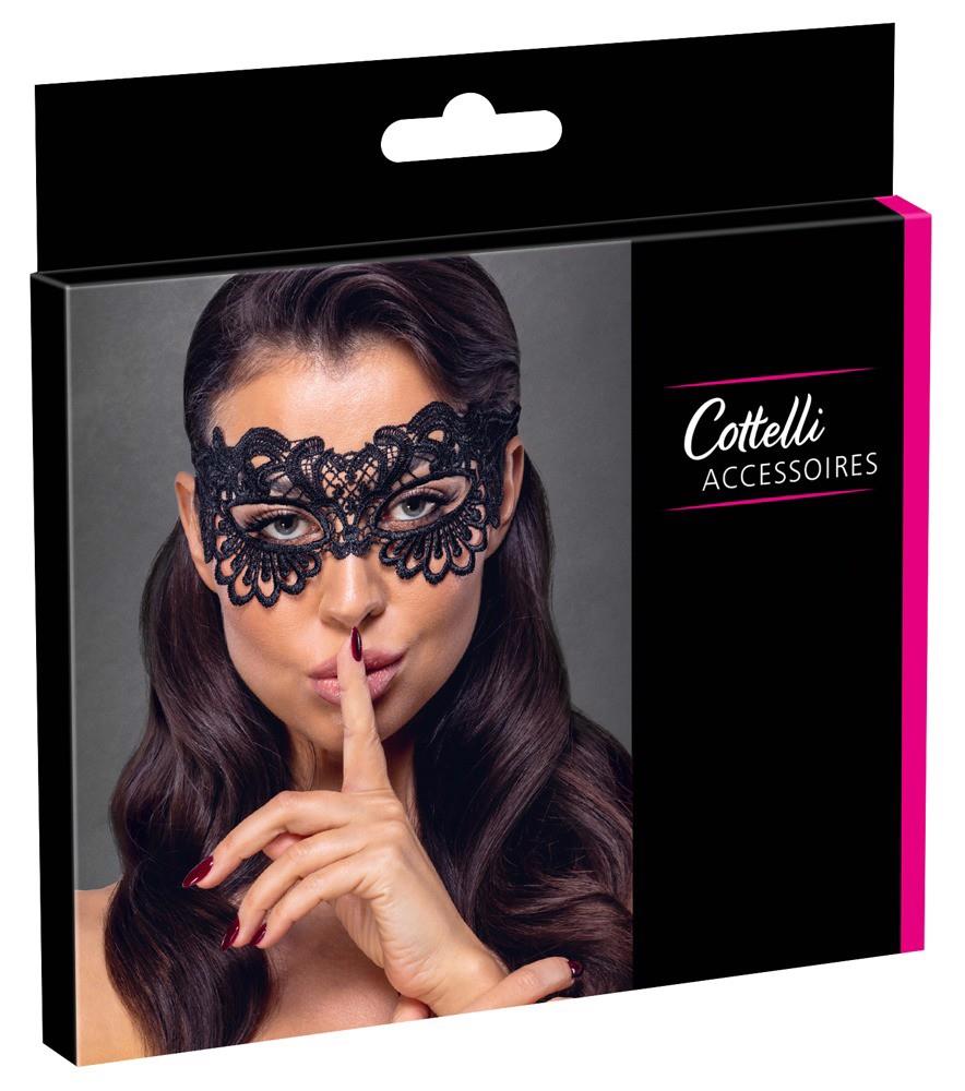 Opaska na oczy haftowana Cottelli ACCESSOIRES czarna - obrazek 5
