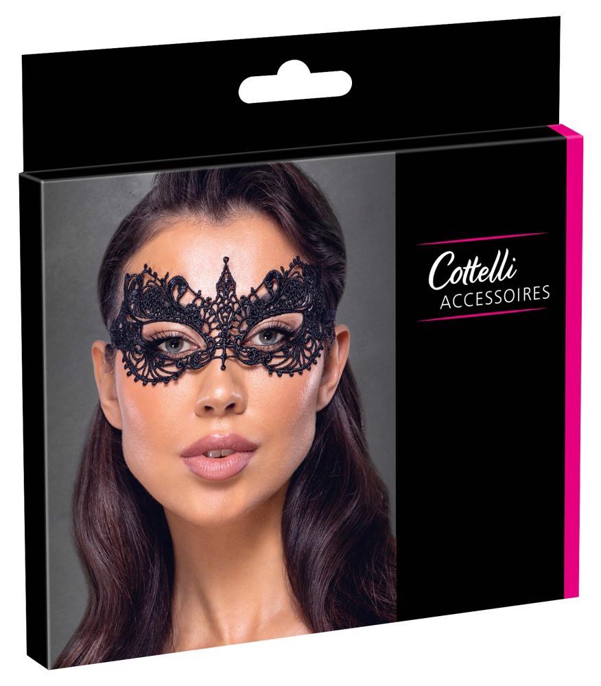 Opaska na oczy z otworami Cottelli ACCESSOIRES czarna - obrazek 3