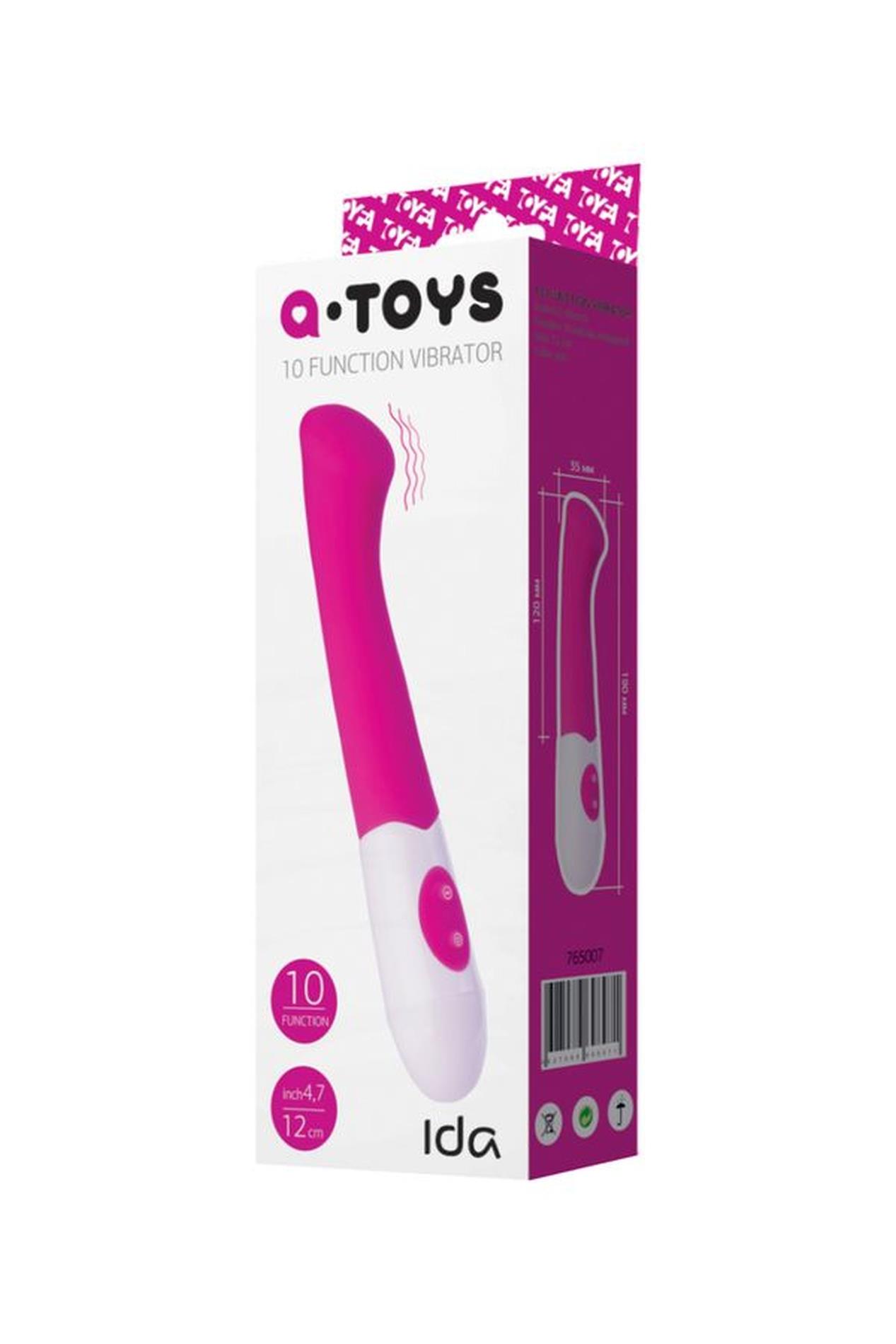 Wibrator silikonowy Ida A Toys różowy 19 cm - obrazek 8