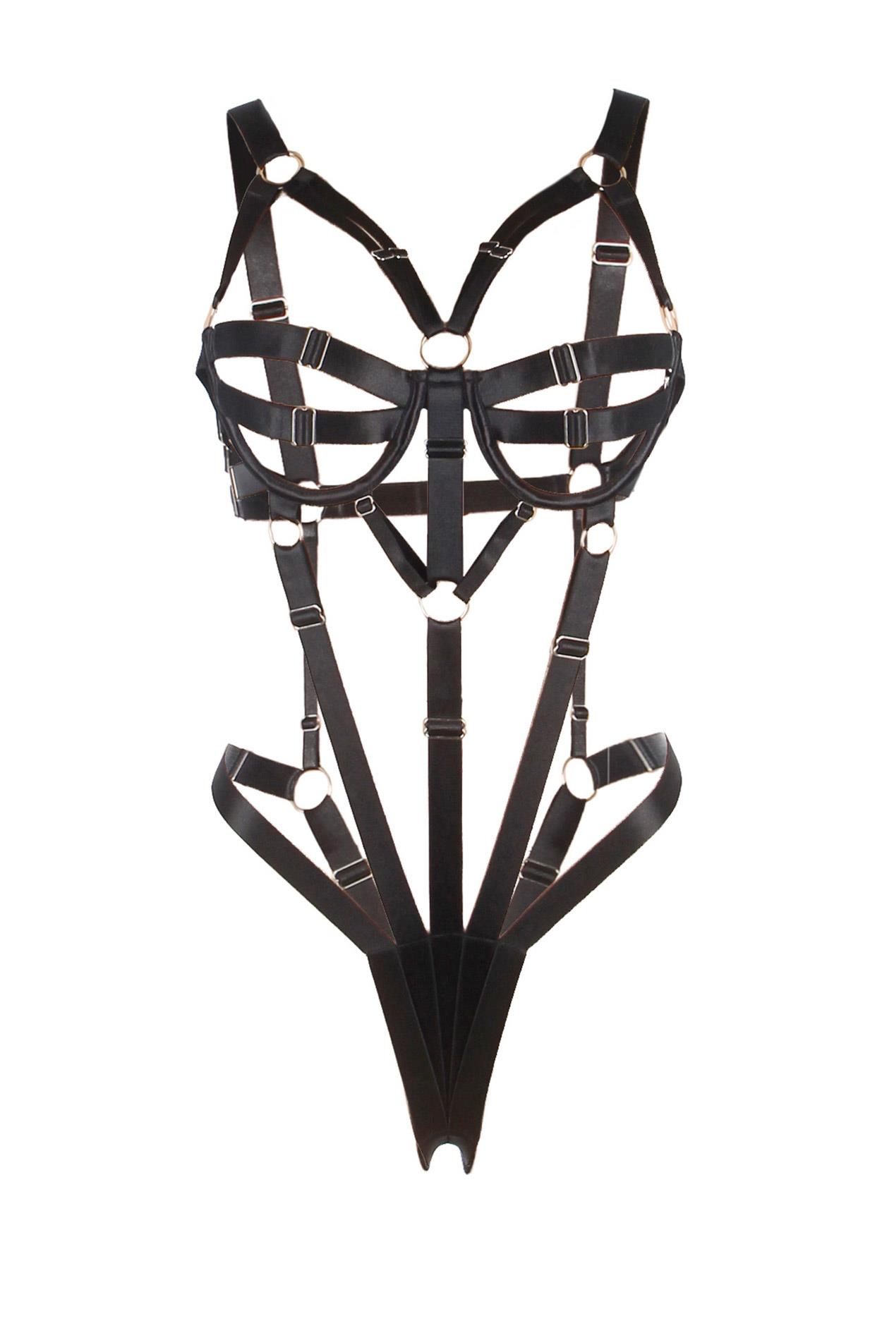 Regulowany body harness Paris Hollywood czarny - obrazek 6