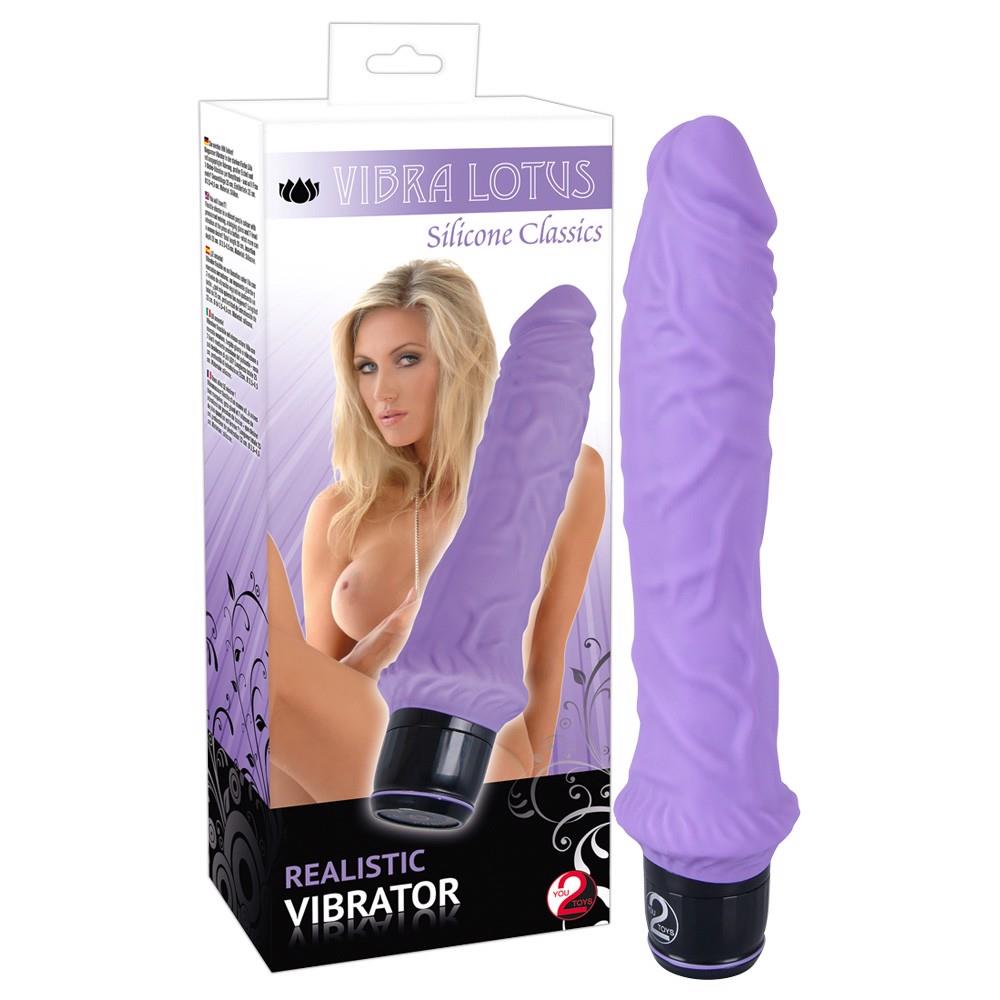 Wibrator silikonowy You2Toys fioletowy 25 cm - obrazek 5