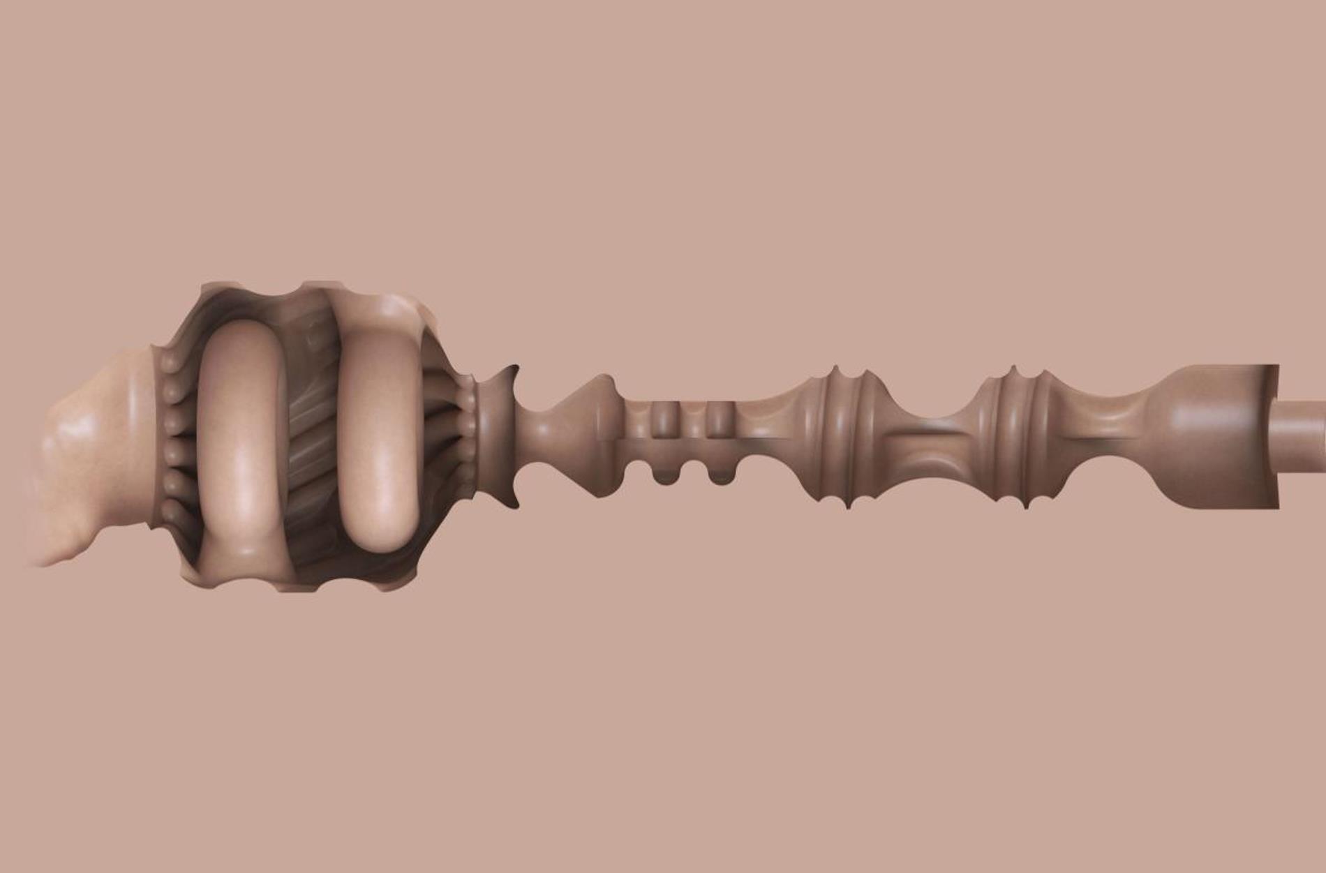 Masturbator Fleshlight Boost Bang beżowy z regulacją ssania - obrazek 5