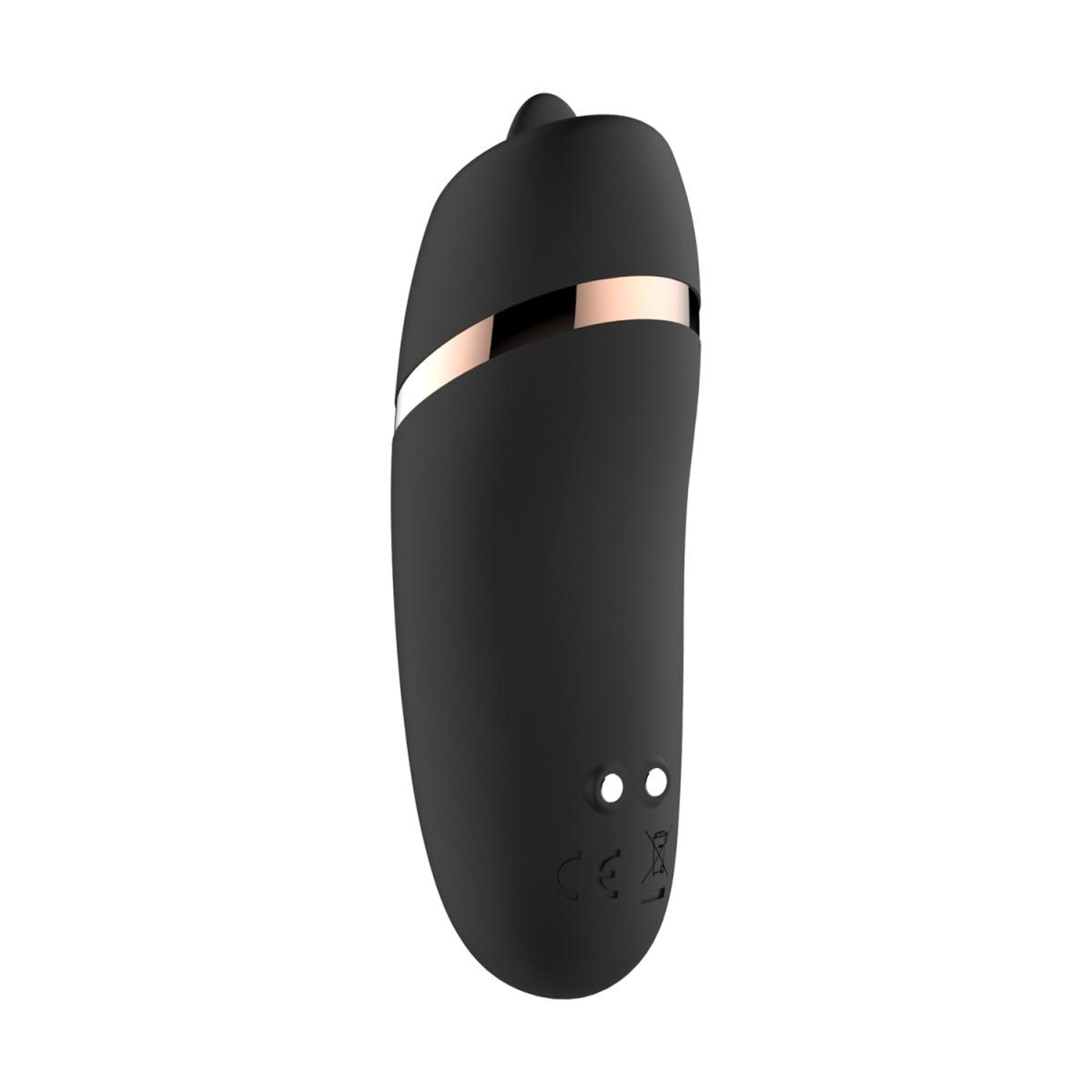 Stymulator licking Rosy Gold z etui ładującym czarny - obrazek 11
