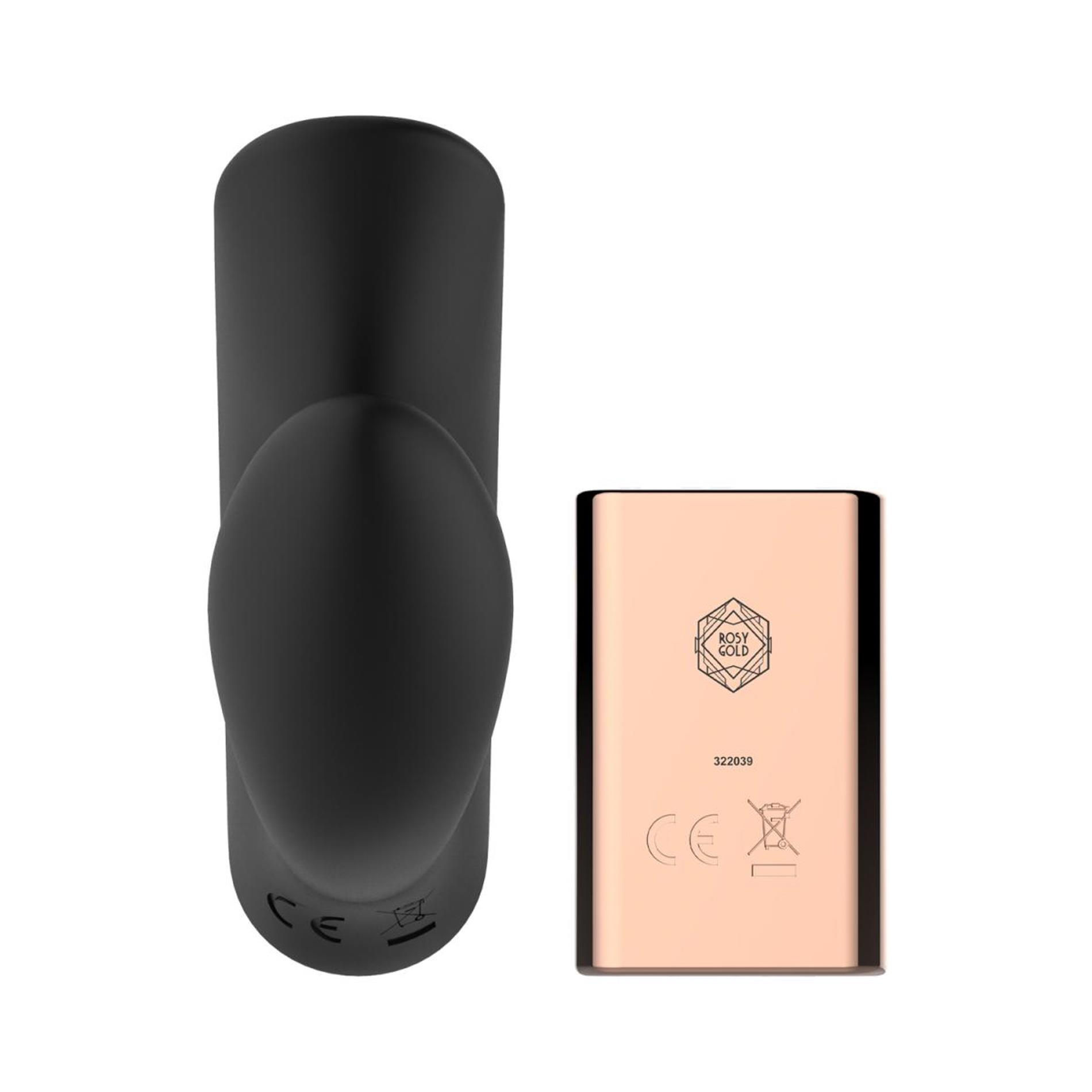 Wibrator do noszenia z etui ładującym Rosy Gold czarny - obrazek 5