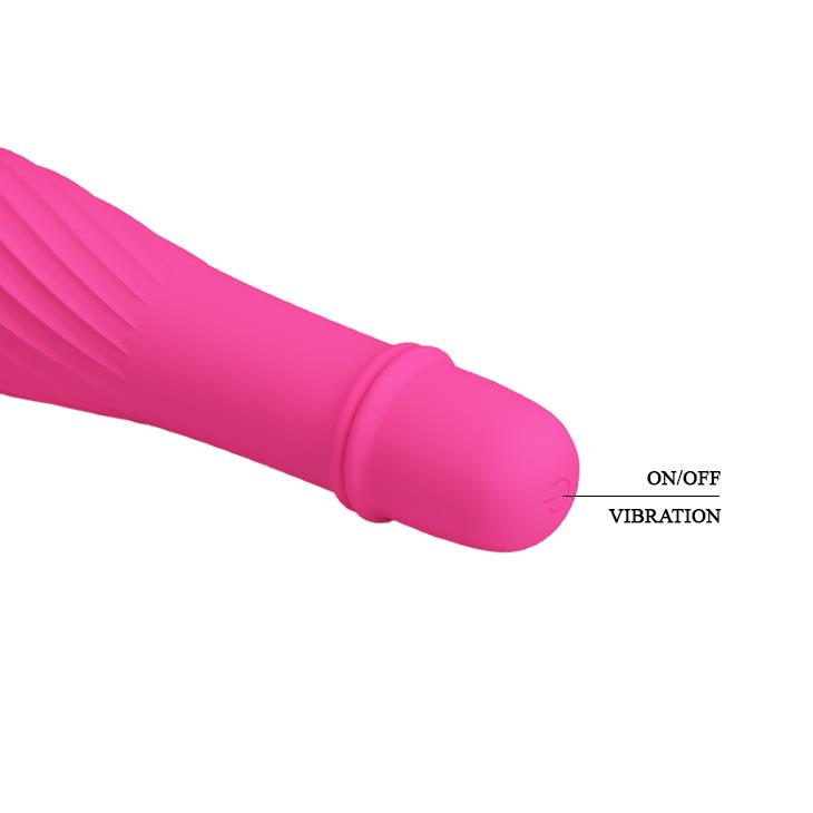 Wibrator silikonowy Pretty Love Solomon 10 funkcji bateria AAA 12.3 cm - obrazek 4