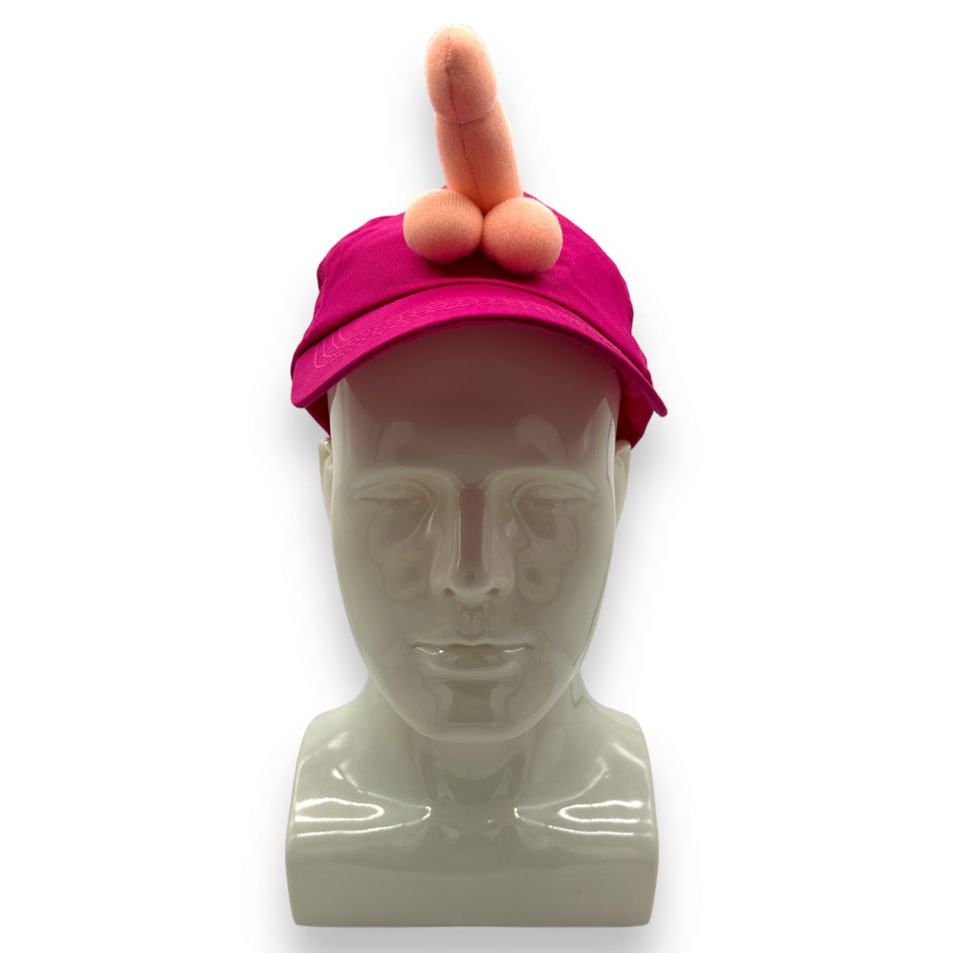 Czapka z penisem Kinky Pleasure różowa - obrazek 2