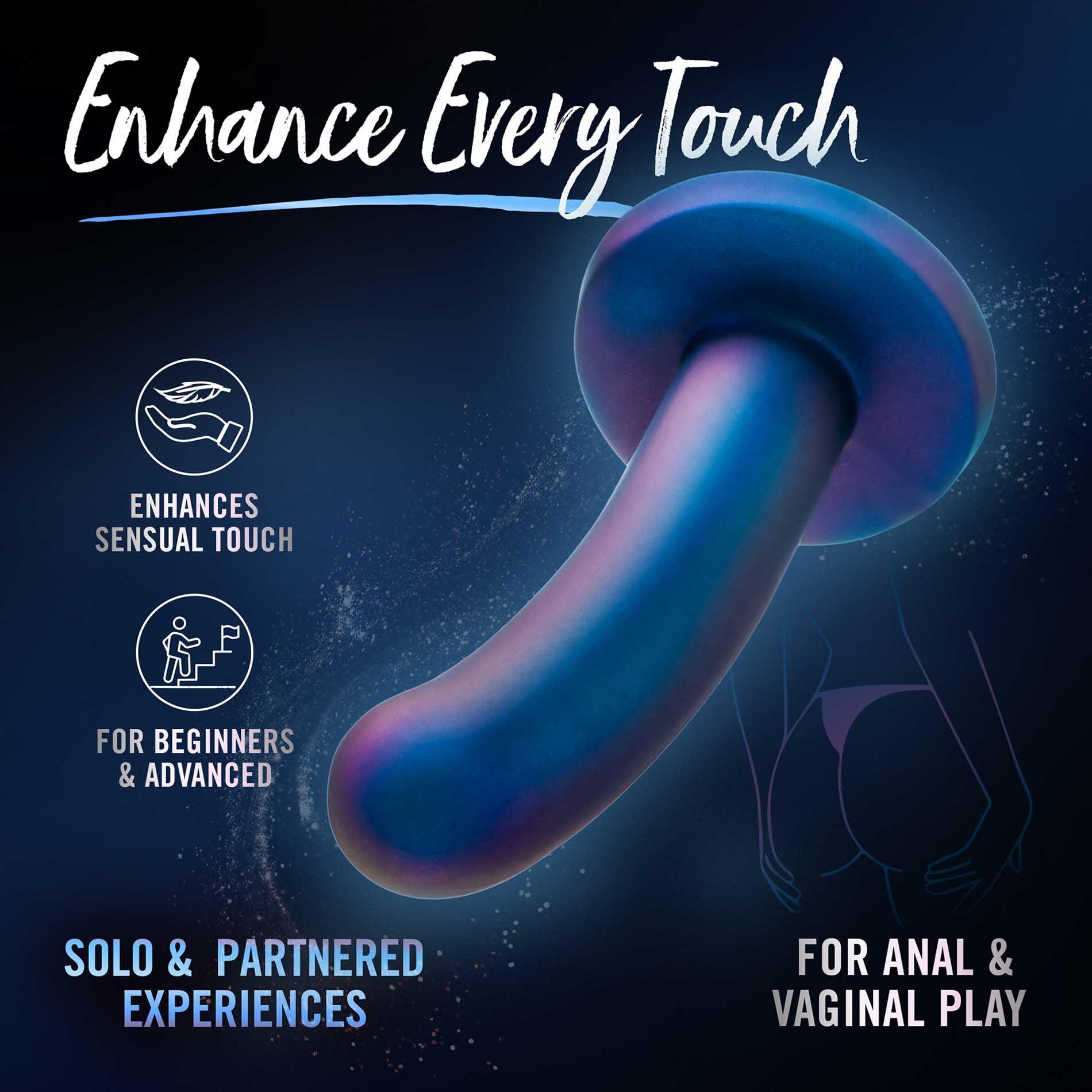 Dildo realistyczne Temptasia Surrender niebieskie 14 cm - obrazek 5