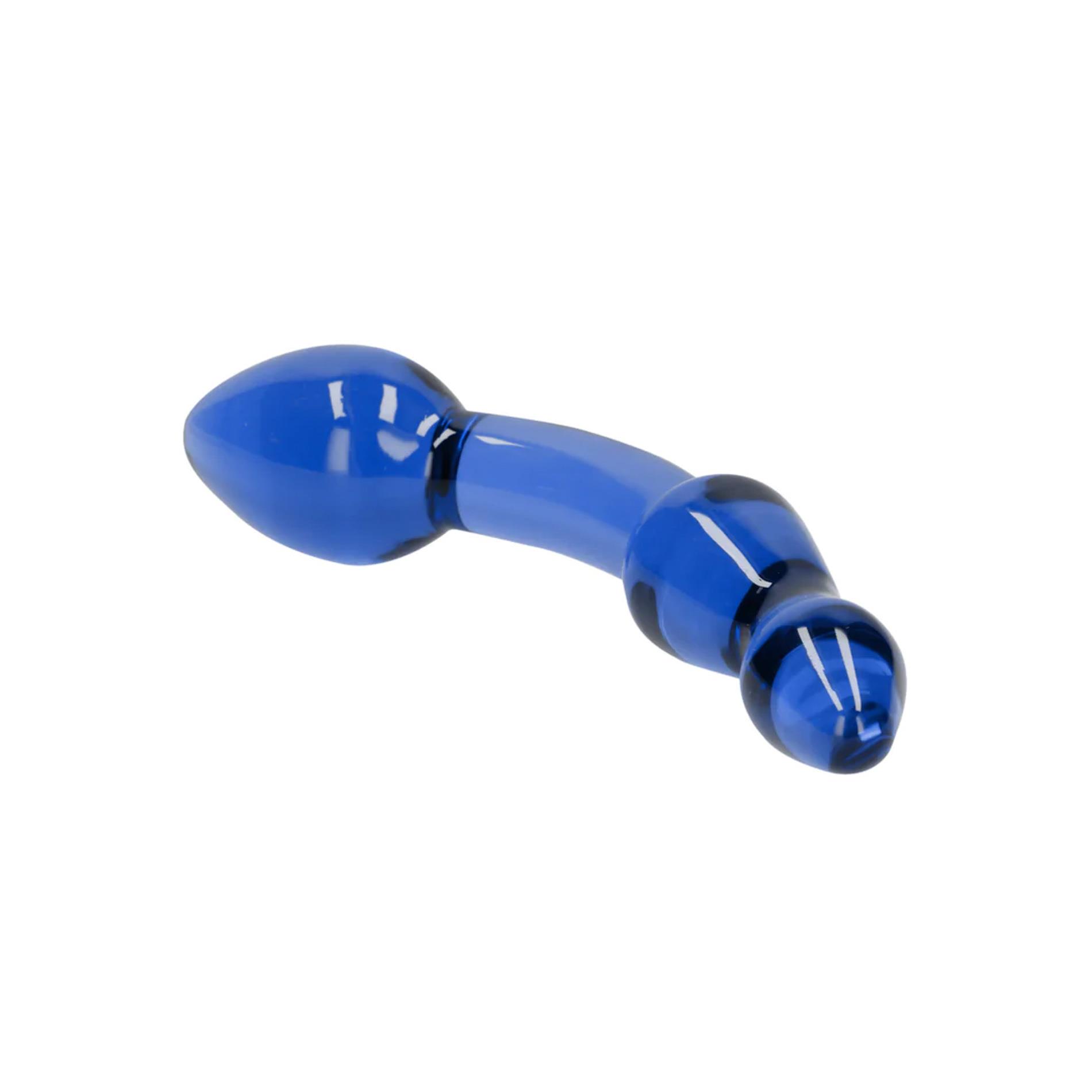 Szklane dildo Chrystalino Superior niebieskie 18 cm - obrazek 5