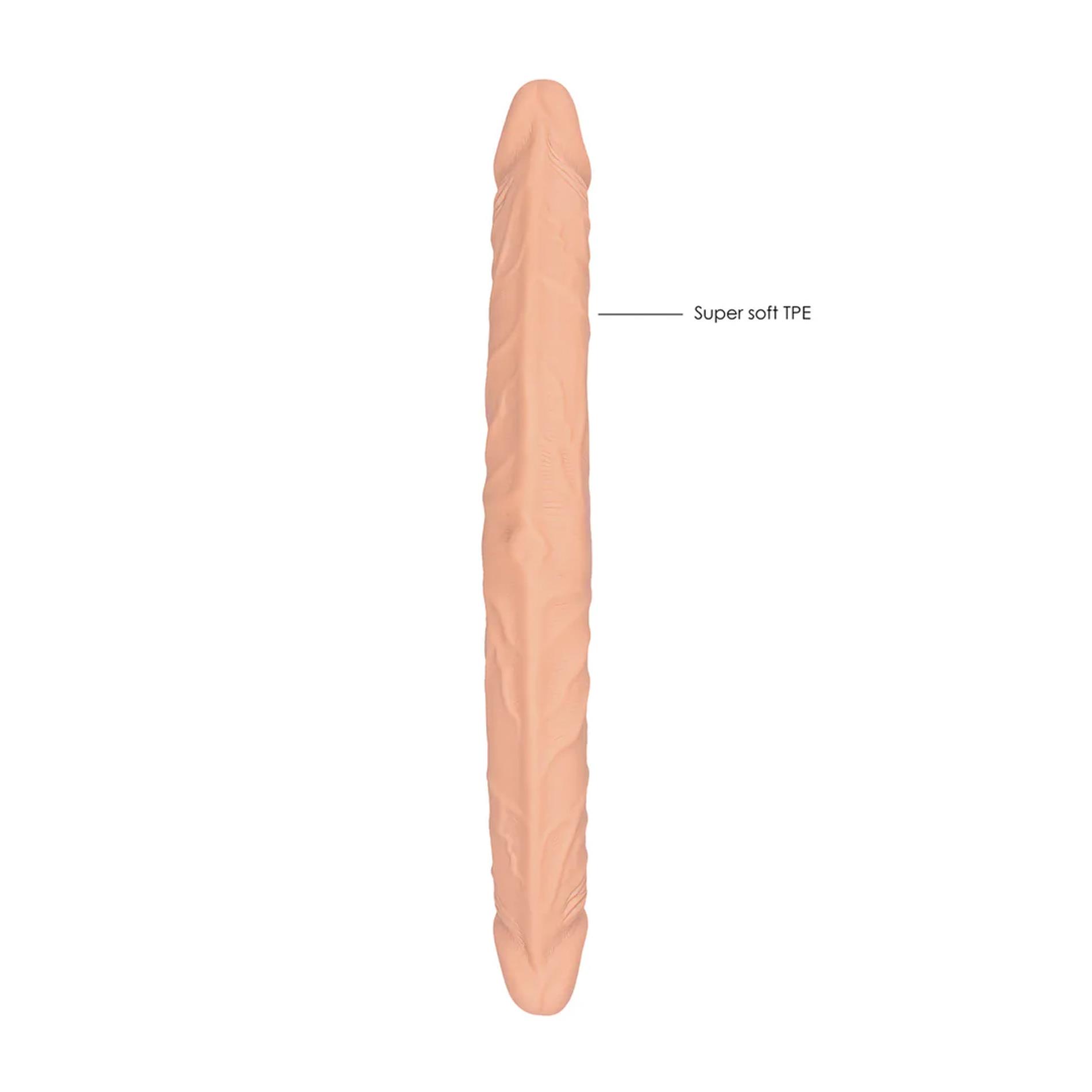 Dildo podwójne RealRock TPE 36 cm - obrazek 5