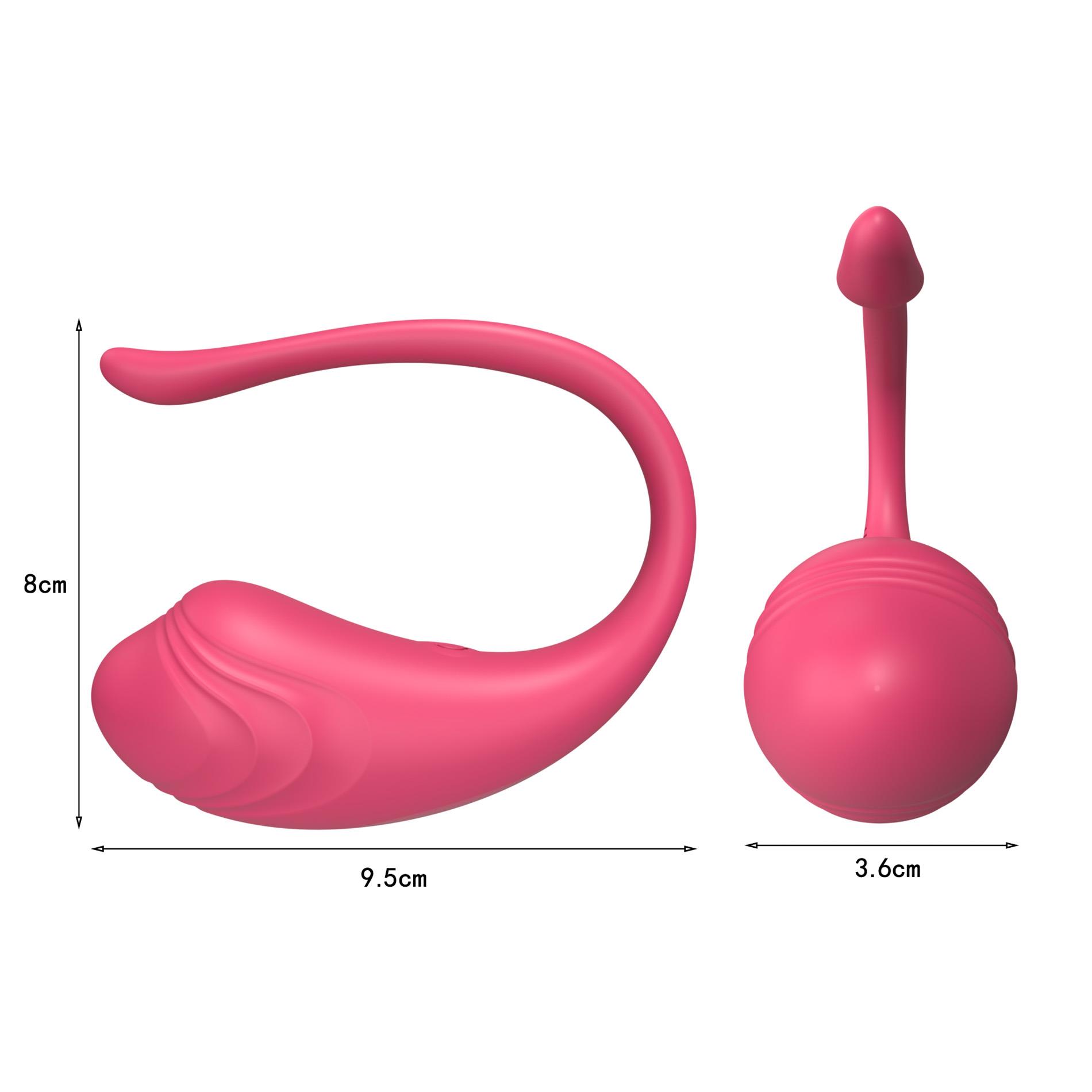 Jajeczko silikonowe wibrujące z aplikacją App Love Egg fioletowe 9,6 cm - obrazek 5