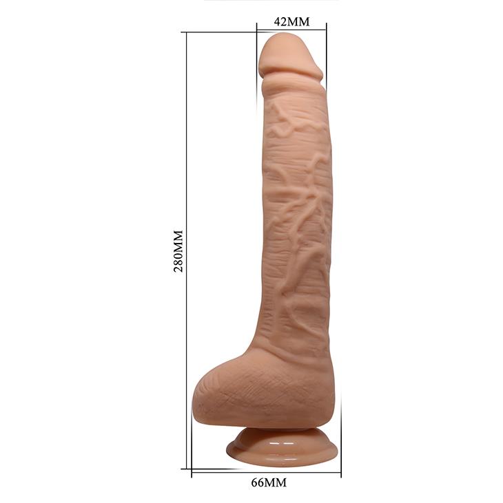 Dildo z cyberskóry Baile Beautiful DICK 11 cali cieliste - obrazek 6