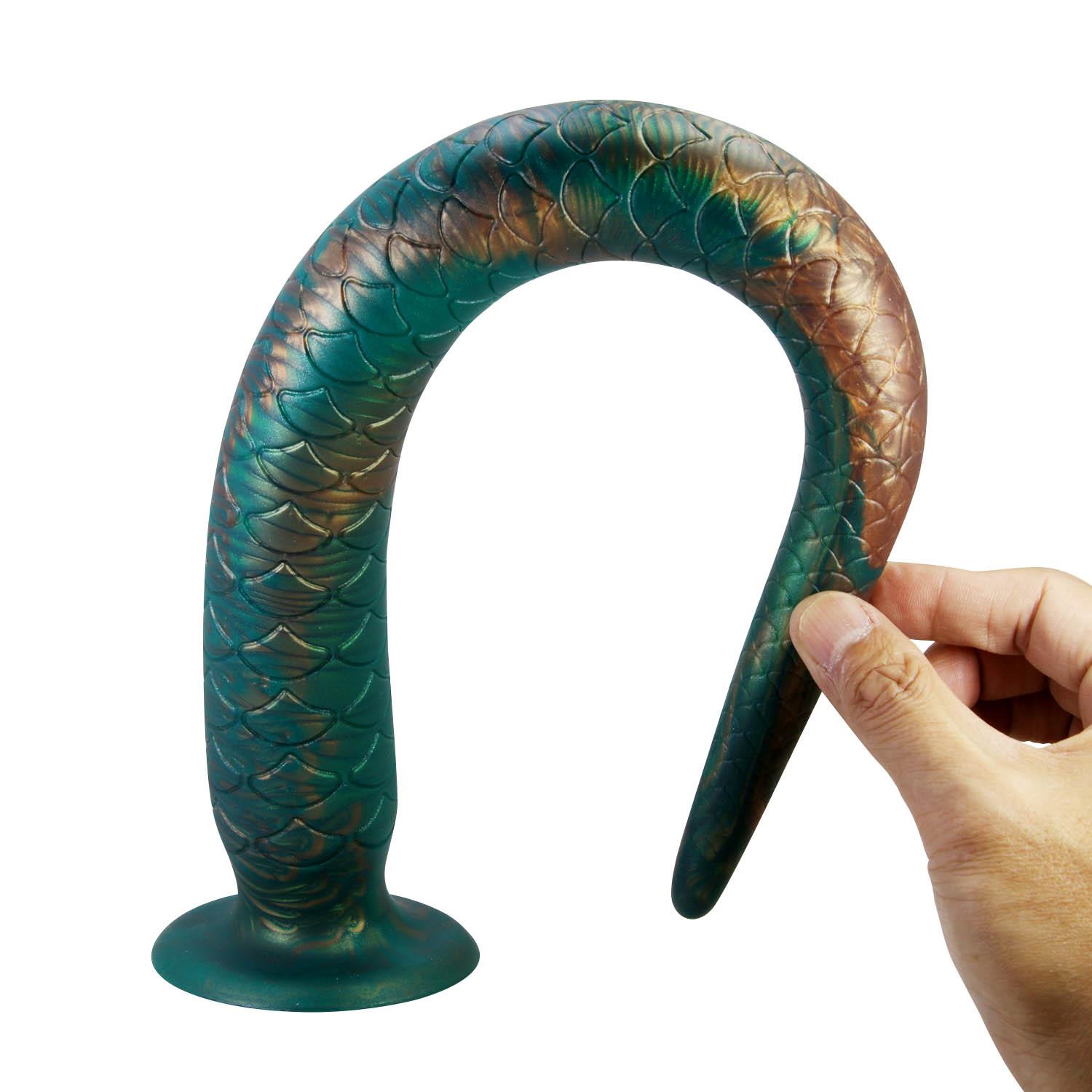 Dildo silikonowe Power Monsters Verdant Titan szmaragdowe 47 cm