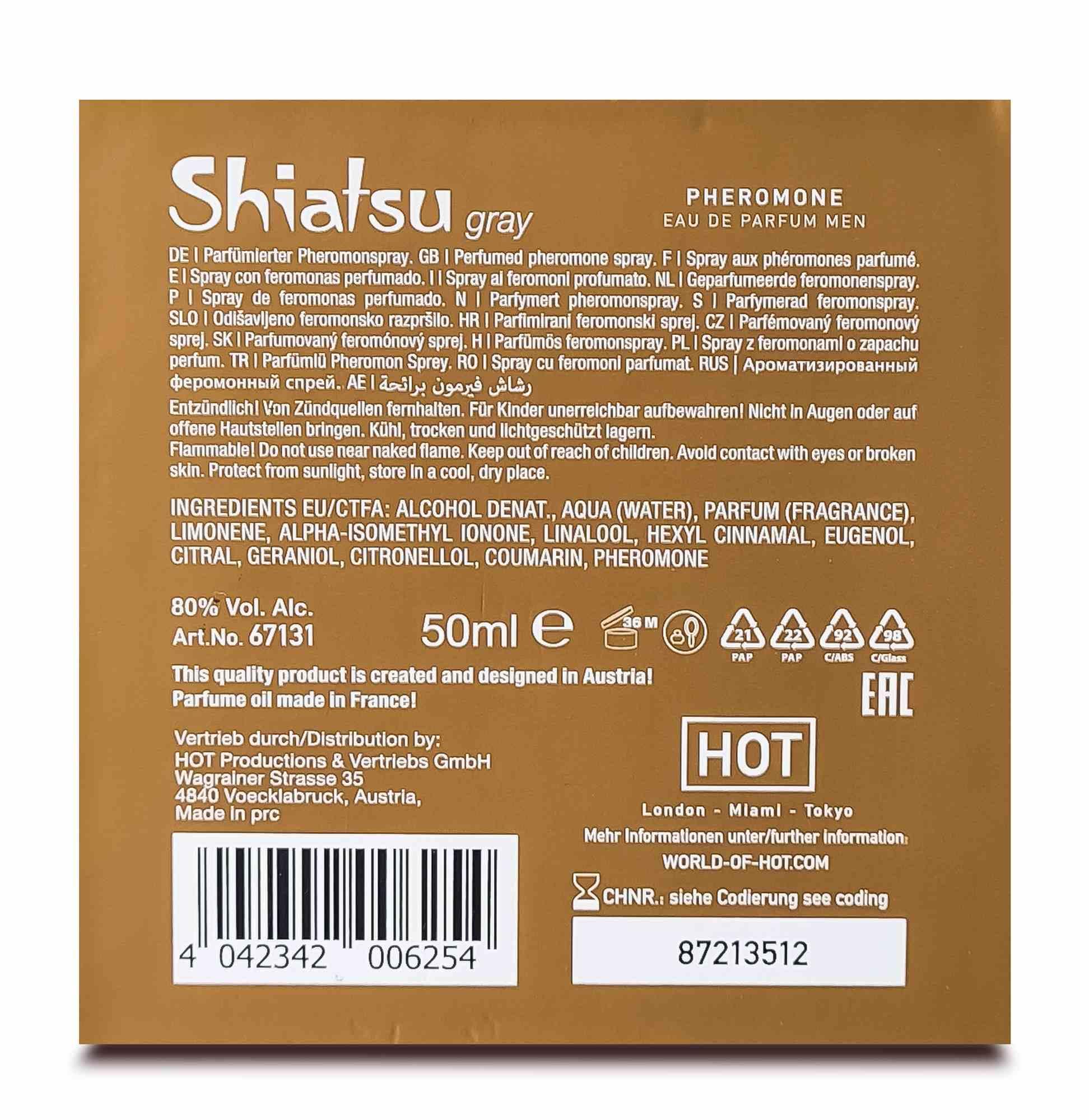 Perfumy feromonowe Shiatsu męskie szare Hot 50 ml - obrazek 6