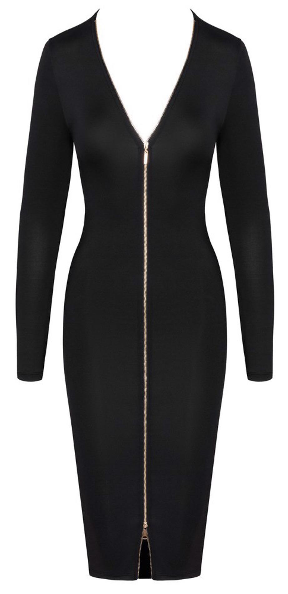 Czarne body Cottelli Bondage z otwartym krokiem i kajdankami L - obrazek 8