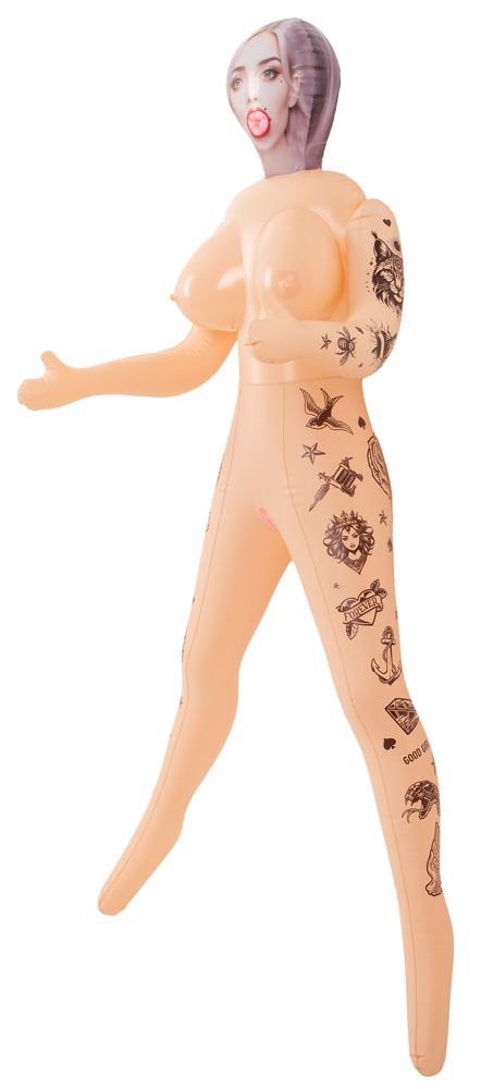 Dmuchana lalka miłosna NaughtyDollz z tatuażami 152 cm - obrazek 5