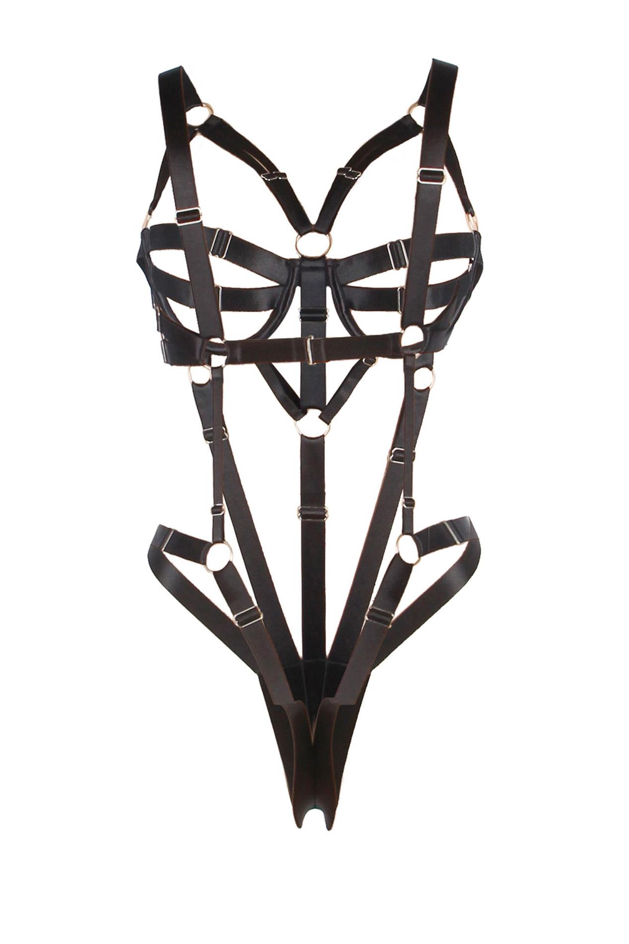 Regulowany body harness Paris Hollywood czarny - obrazek 5