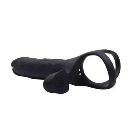 Dildo wibrujące do podwójnej penetracji Fantasy Hephaestus USB 19