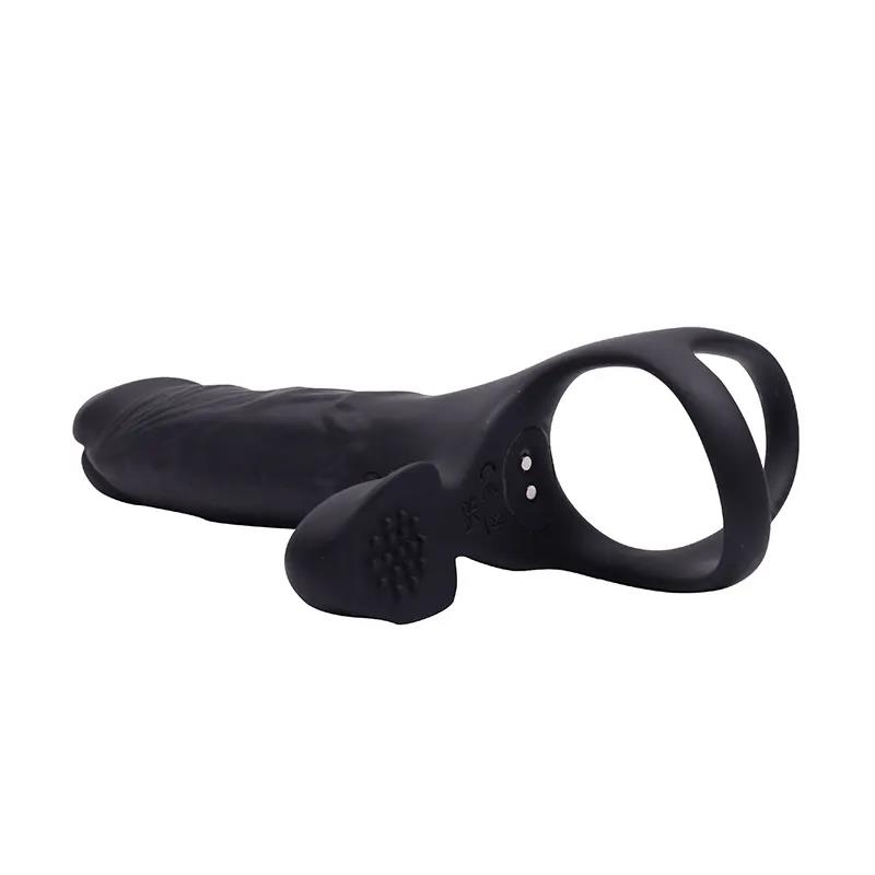 Dildo wibrujące do podwójnej penetracji Fantasy Hephaestus USB 19