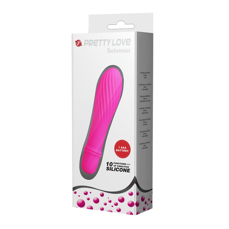 Wibrator silikonowy Pretty Love Solomon 10 funkcji bateria AAA 12.3 cm - obrazek 6