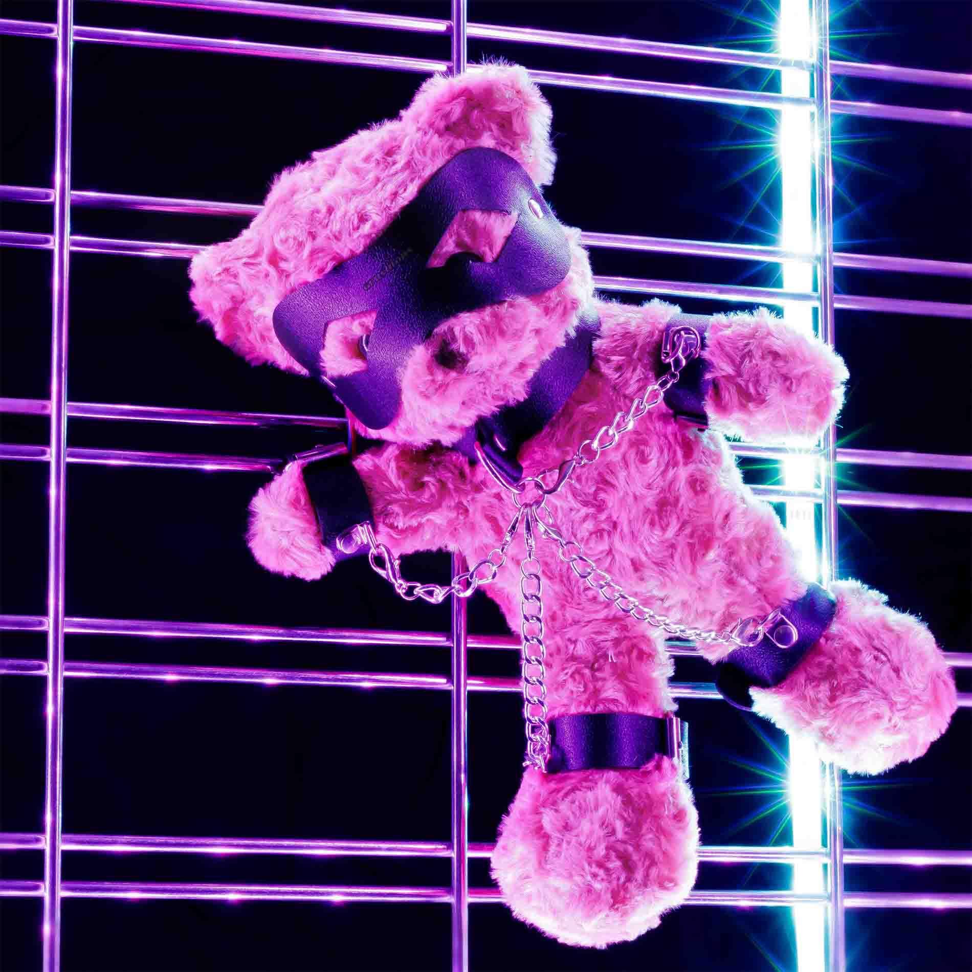 Miś bondage Crushito Crushious czarny 31 cm - obrazek 7