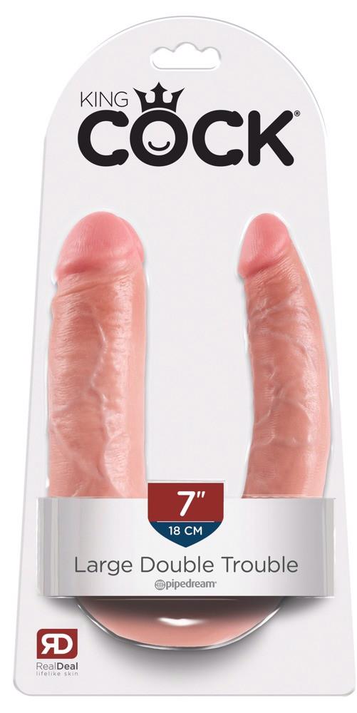 Podwójne dildo King Cock Large Double Trouble PVC 43 cm - obrazek 5