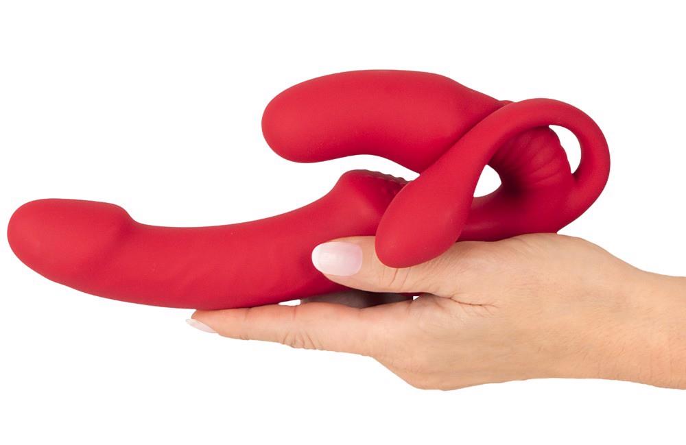 Wibrator strap on potrójny You2Toys USB 23 cm - obrazek 5