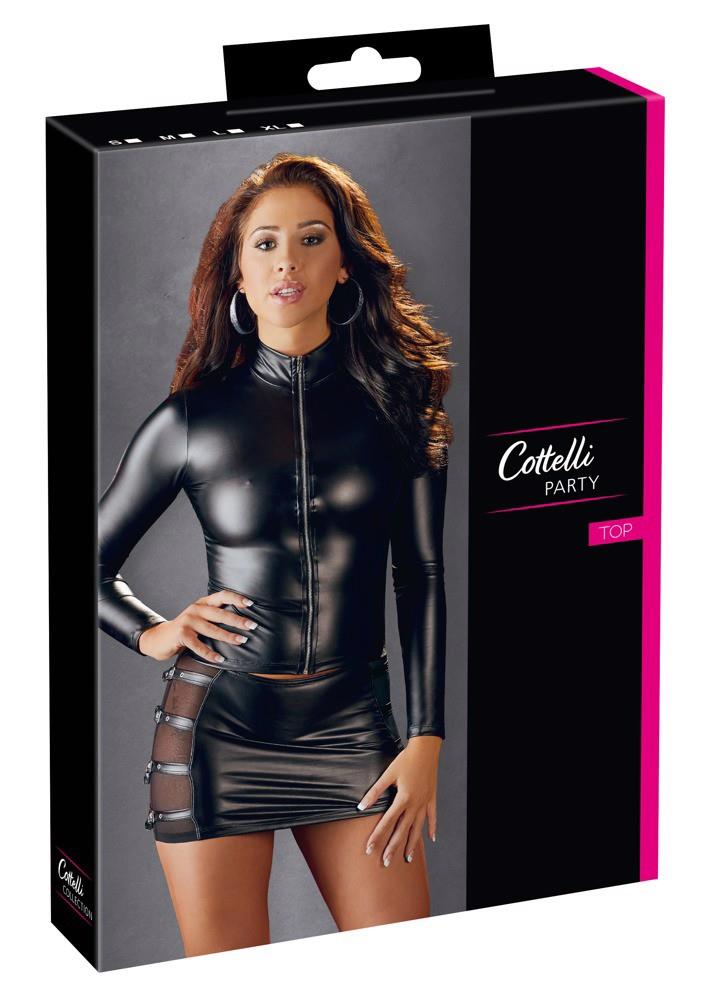Top z długim rękawem Cottelli PARTY czarny L zip - obrazek 7