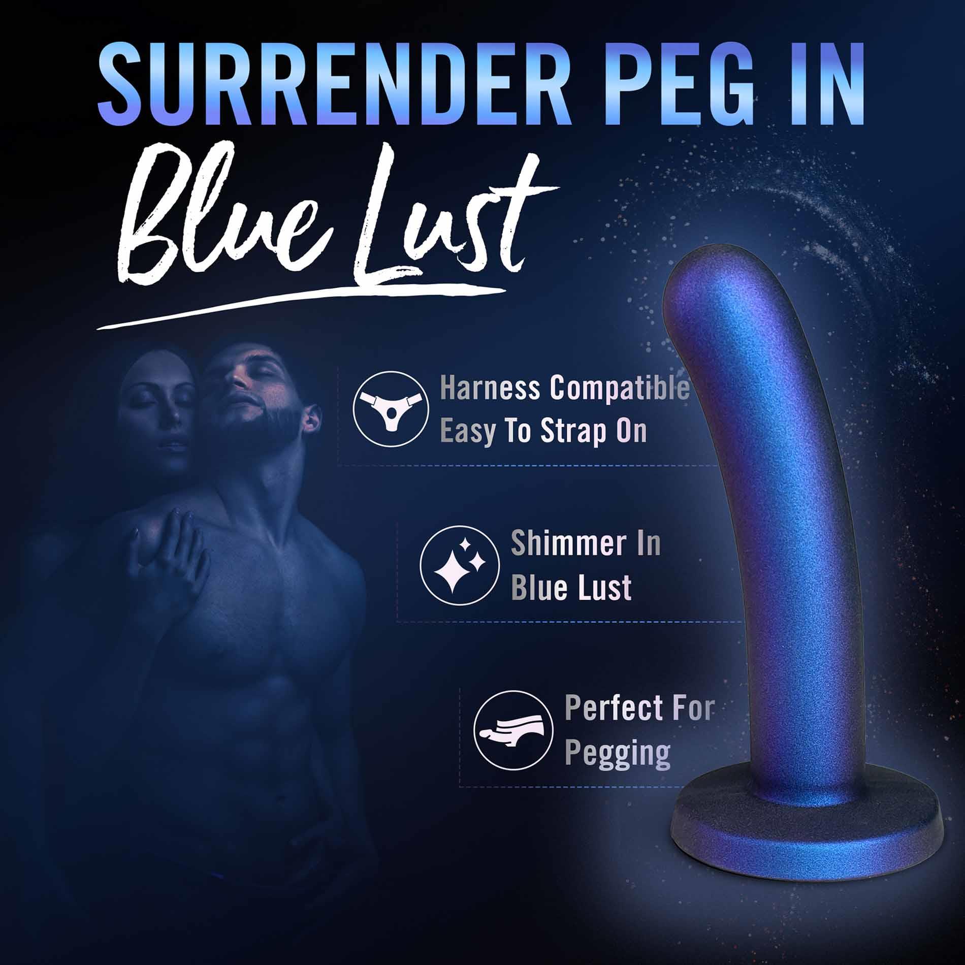 Dildo realistyczne Temptasia Surrender niebieskie 14 cm - obrazek 11
