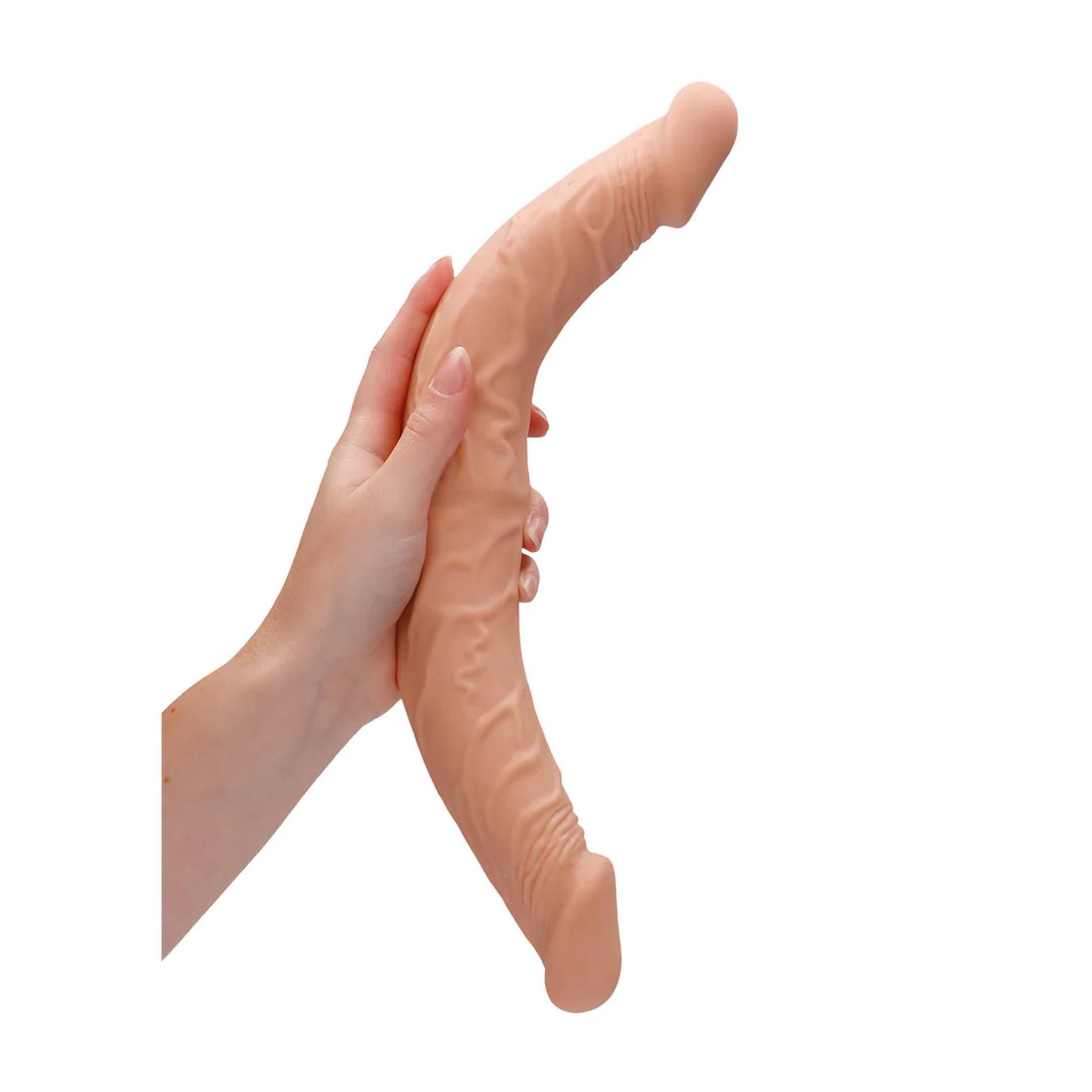 Dildo podwójne RealRock TPE 36 cm - obrazek 6
