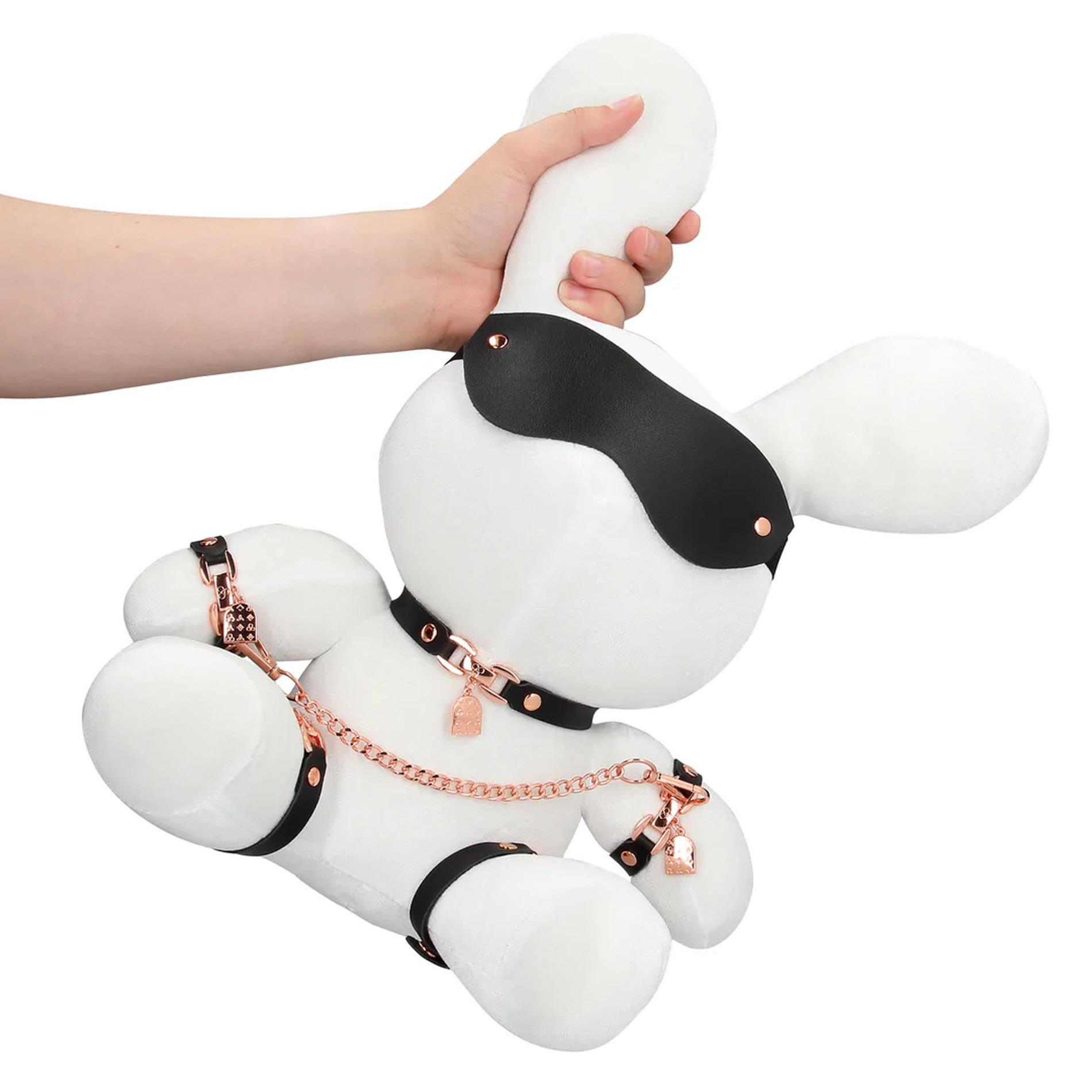 Pluszowy królik bondage S Line aksamitny duży biały - obrazek 7